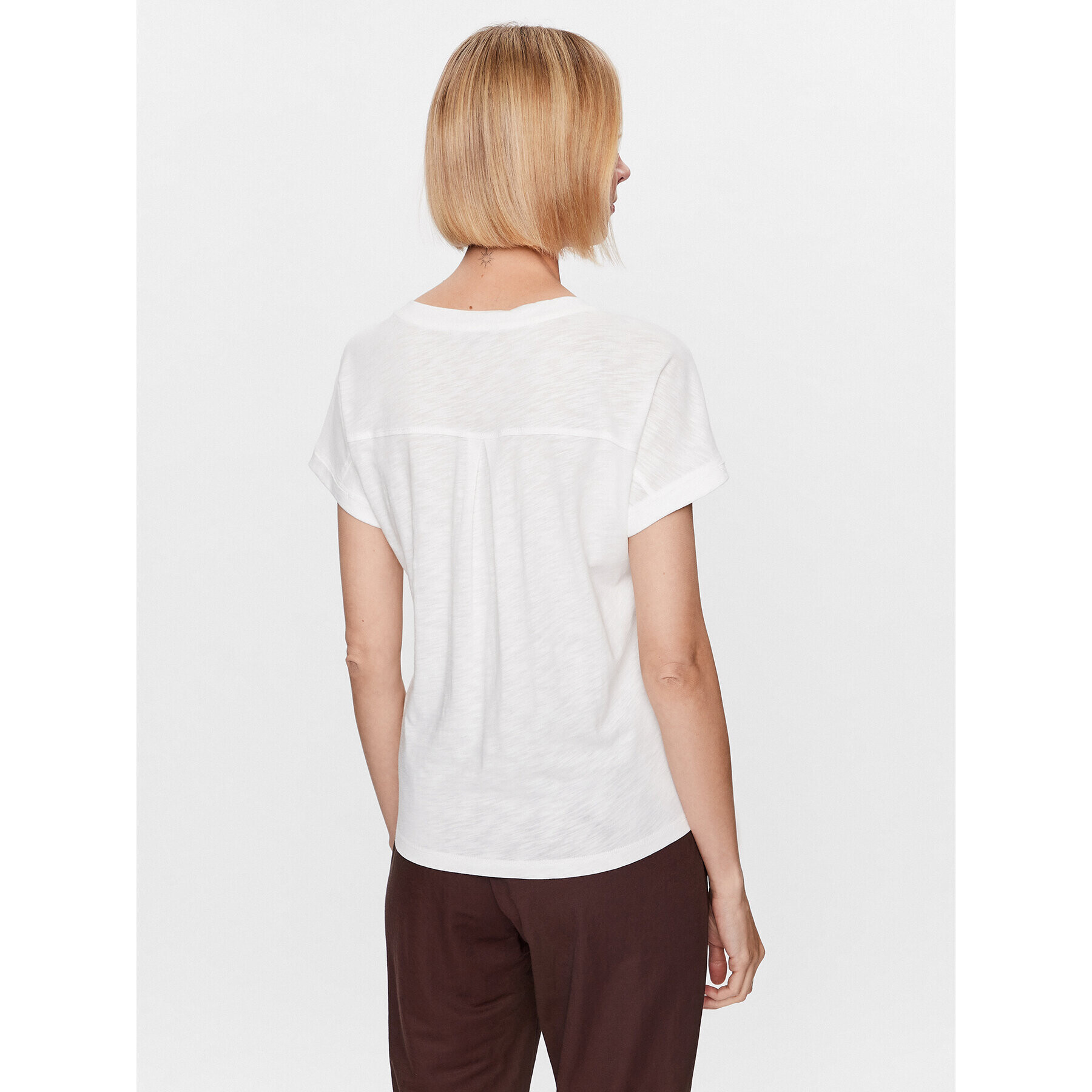 Tatuum Bluza Slibi T2309.044 Bela Slim Fit - Pepit.si