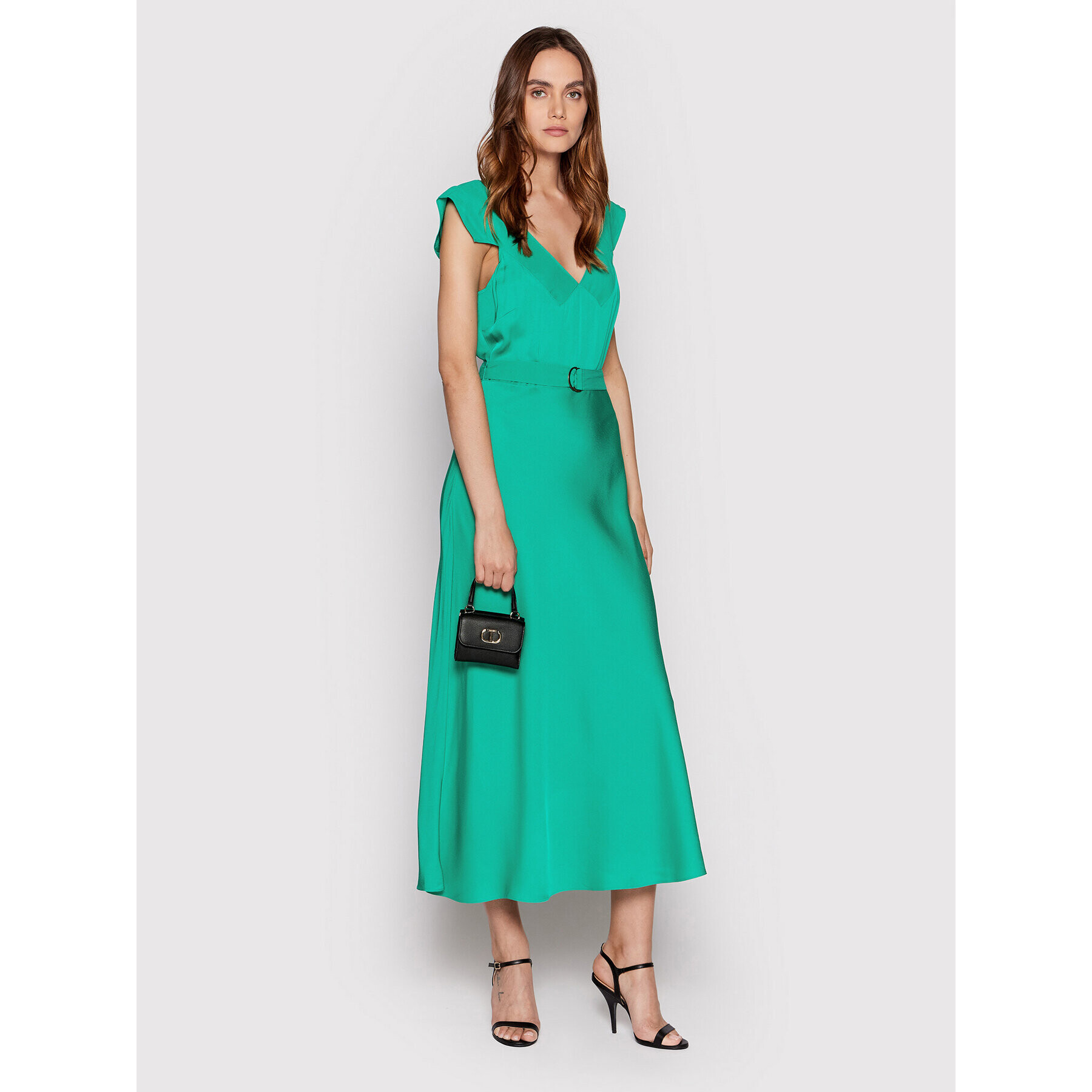 Ted Baker Cocktail obleka Noemi 259734 Zelena Regular Fit - Pepit.si