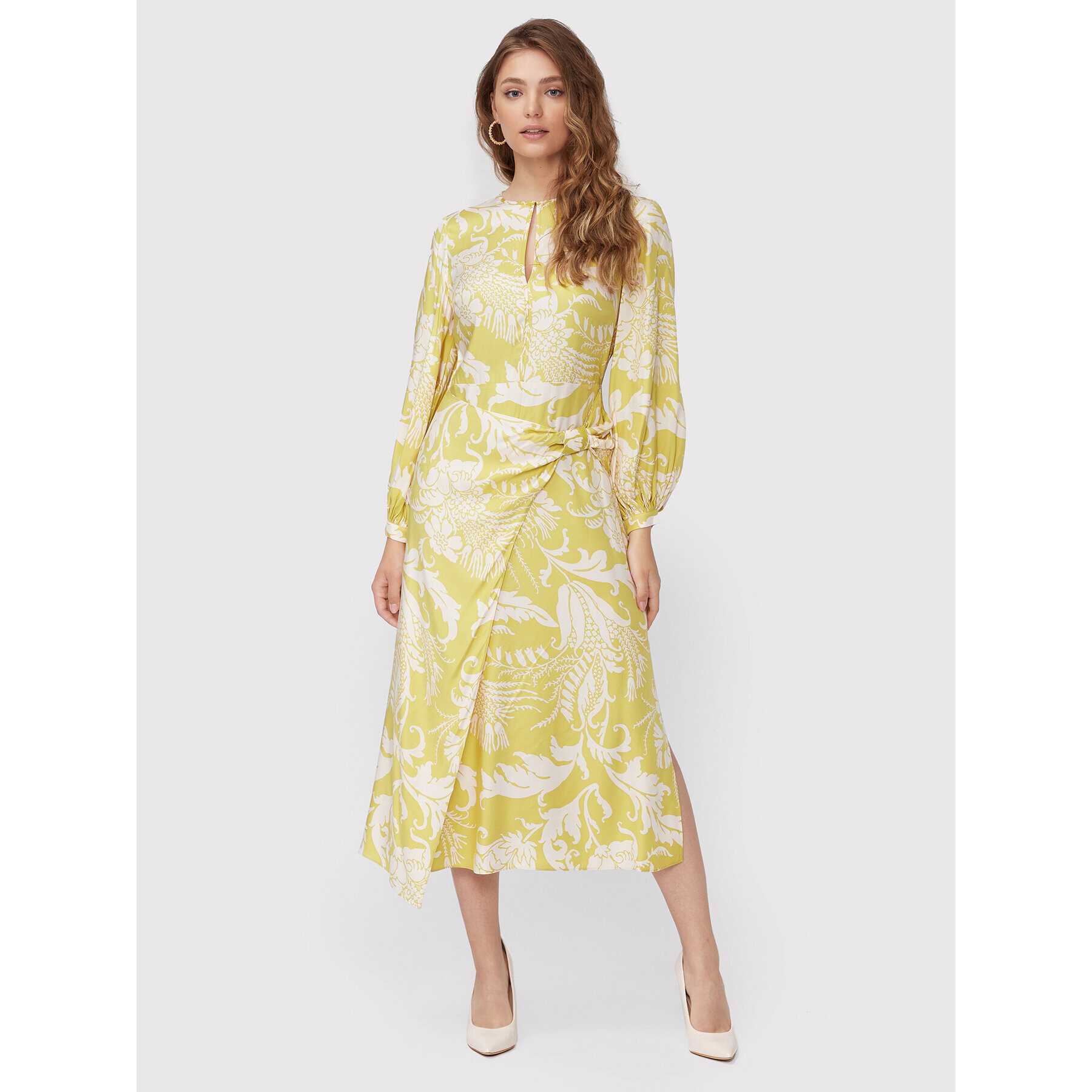 Ted Baker Cocktail obleka Saraiy 261810 Rumena Regular Fit - Pepit.si