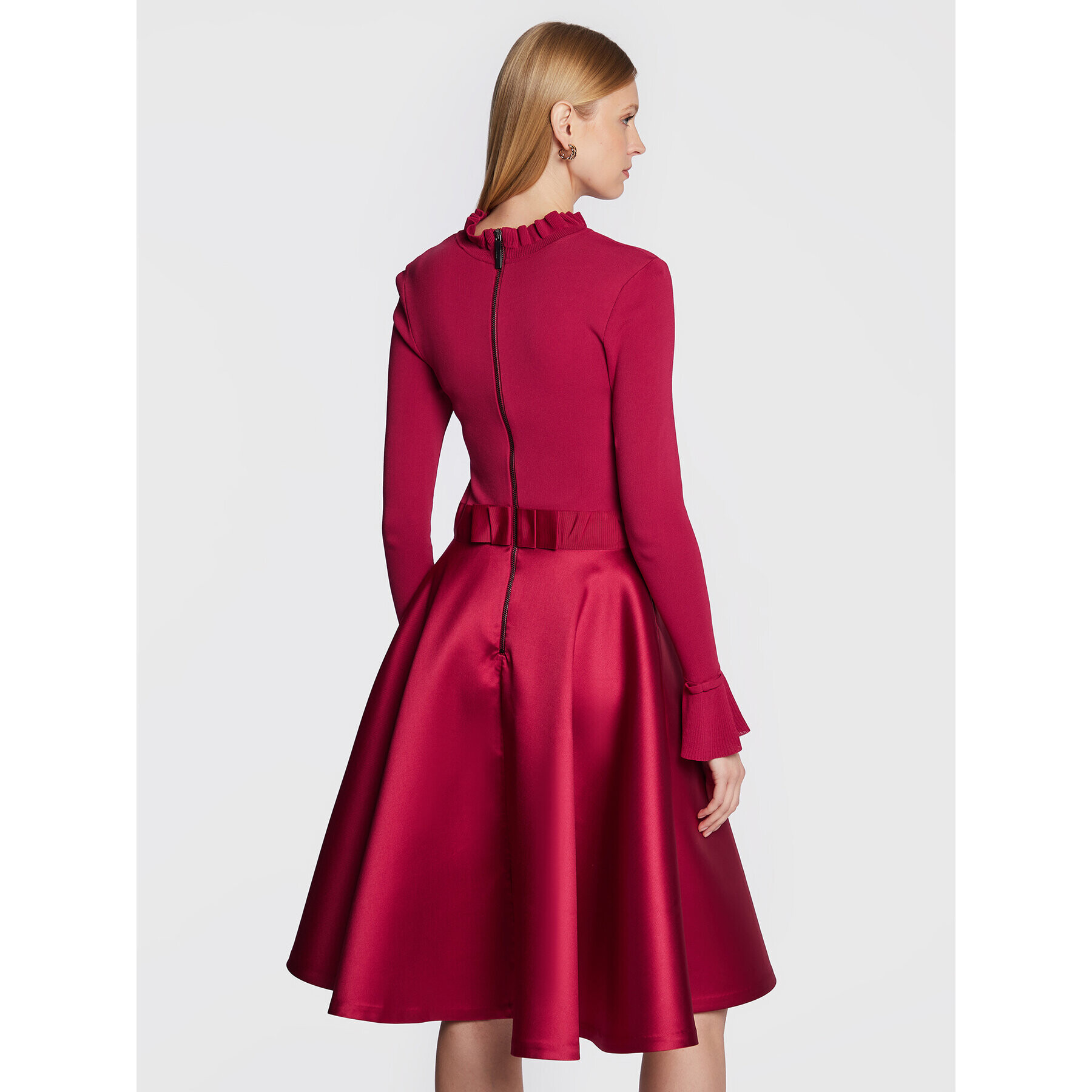 Ted Baker Cocktail obleka Zadi 258627 Bordo rdeča Regular Fit - Pepit.si