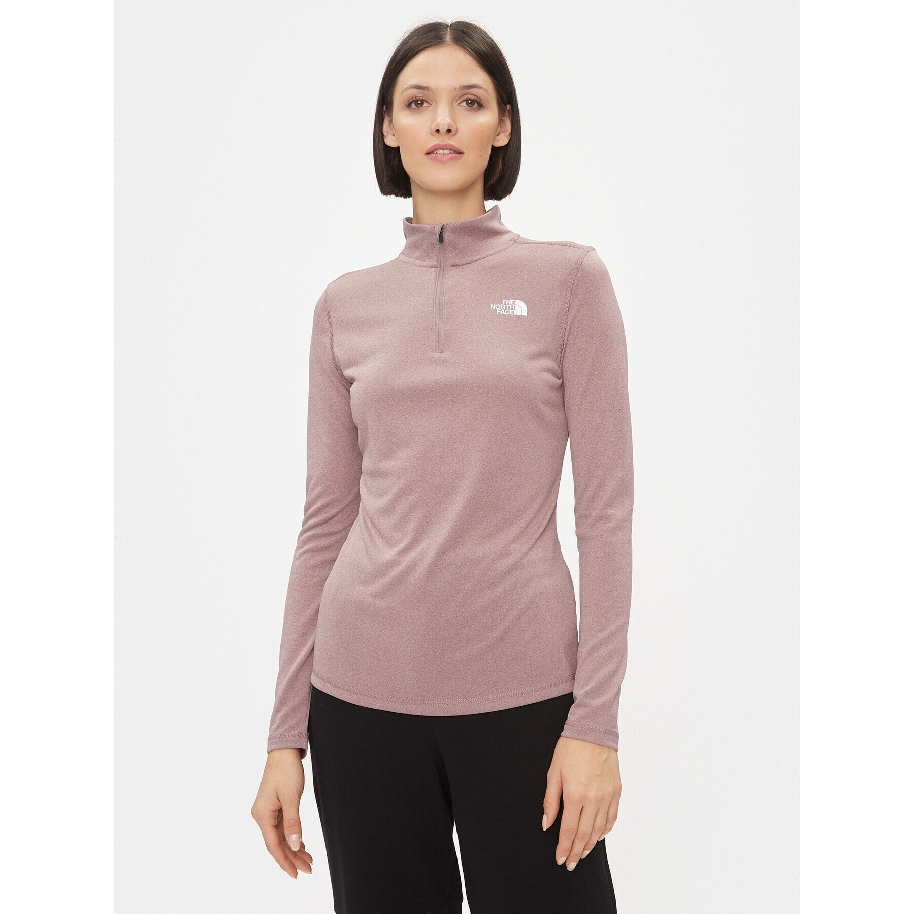 The North Face Flis W Flex 1/4 Zip - EuNF0A7ZB6JI91 Roza Regular Fit - Pepit.si