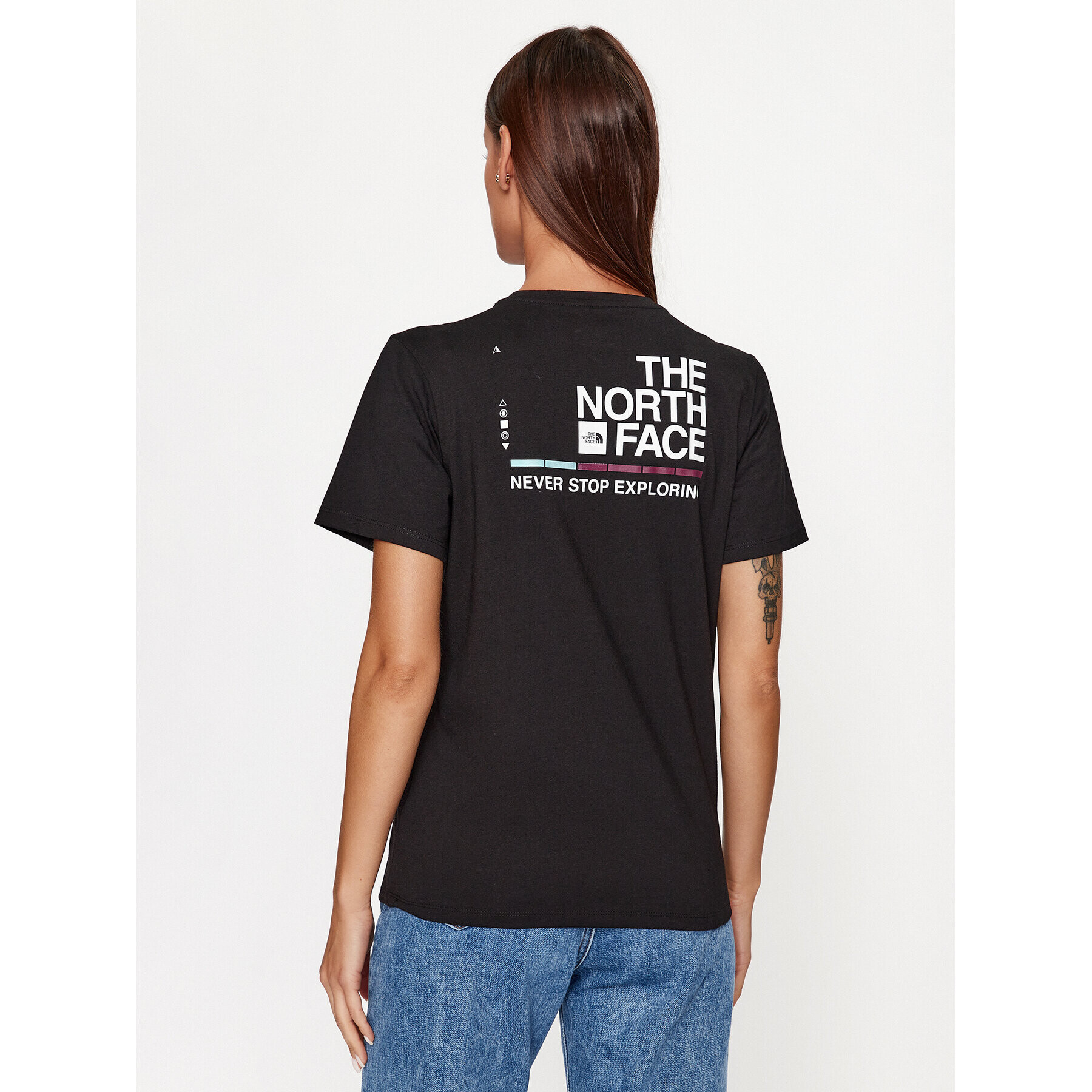 The North Face Majica W Foundation Graphic Tee - EuNF0A86XNKY41 Črna Regular Fit - Pepit.si