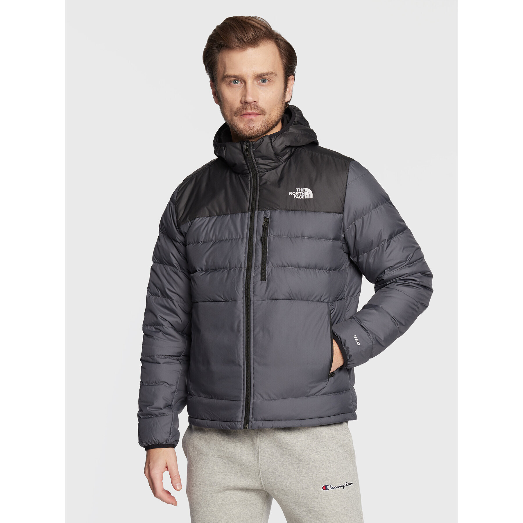 The North Face Puhovka Aconcagua NF0A4R26 Siva Regular Fit - Pepit.si