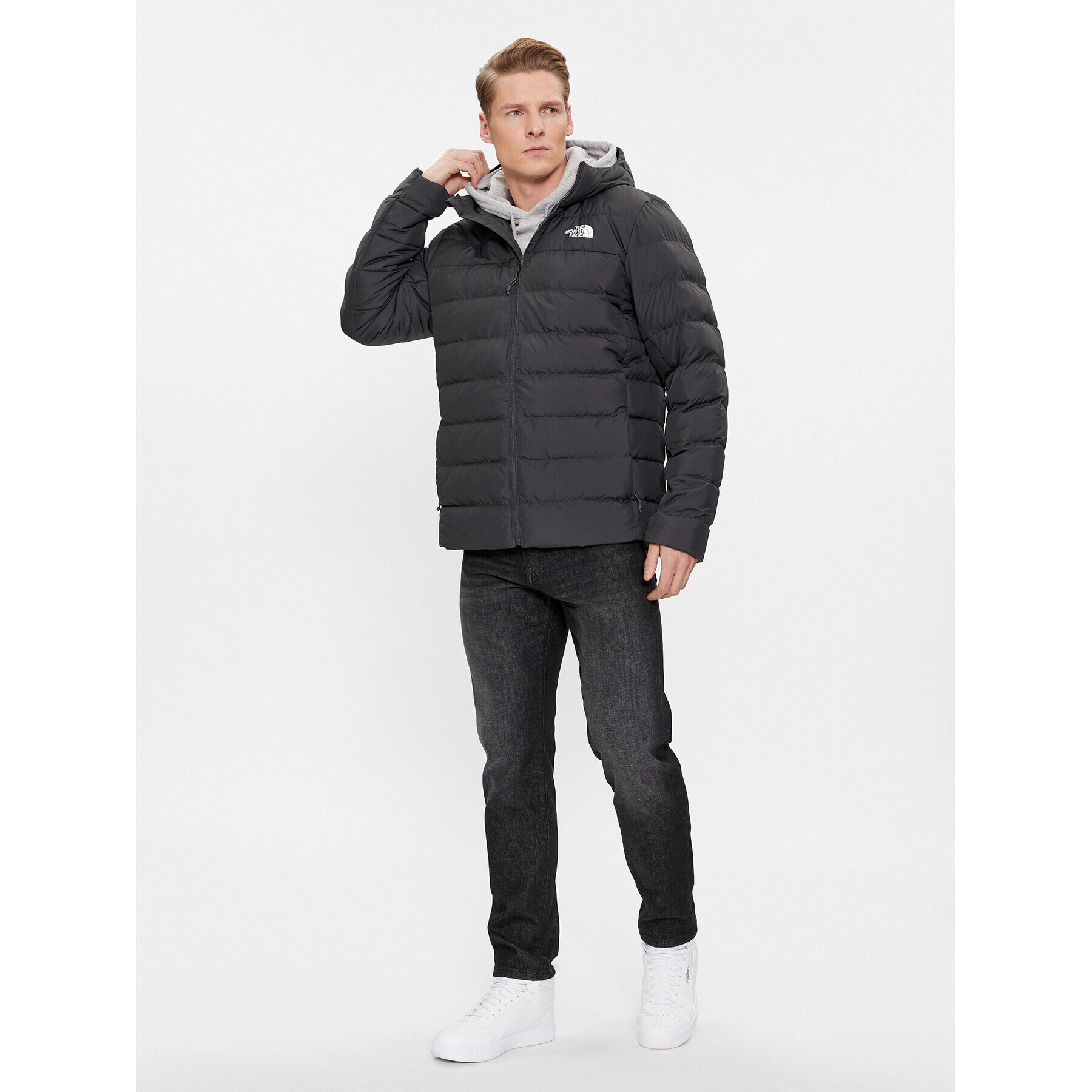 The North Face Puhovka M Aconcagua 3 HoodieNF0A84I10C51 Siva Regular Fit - Pepit.si