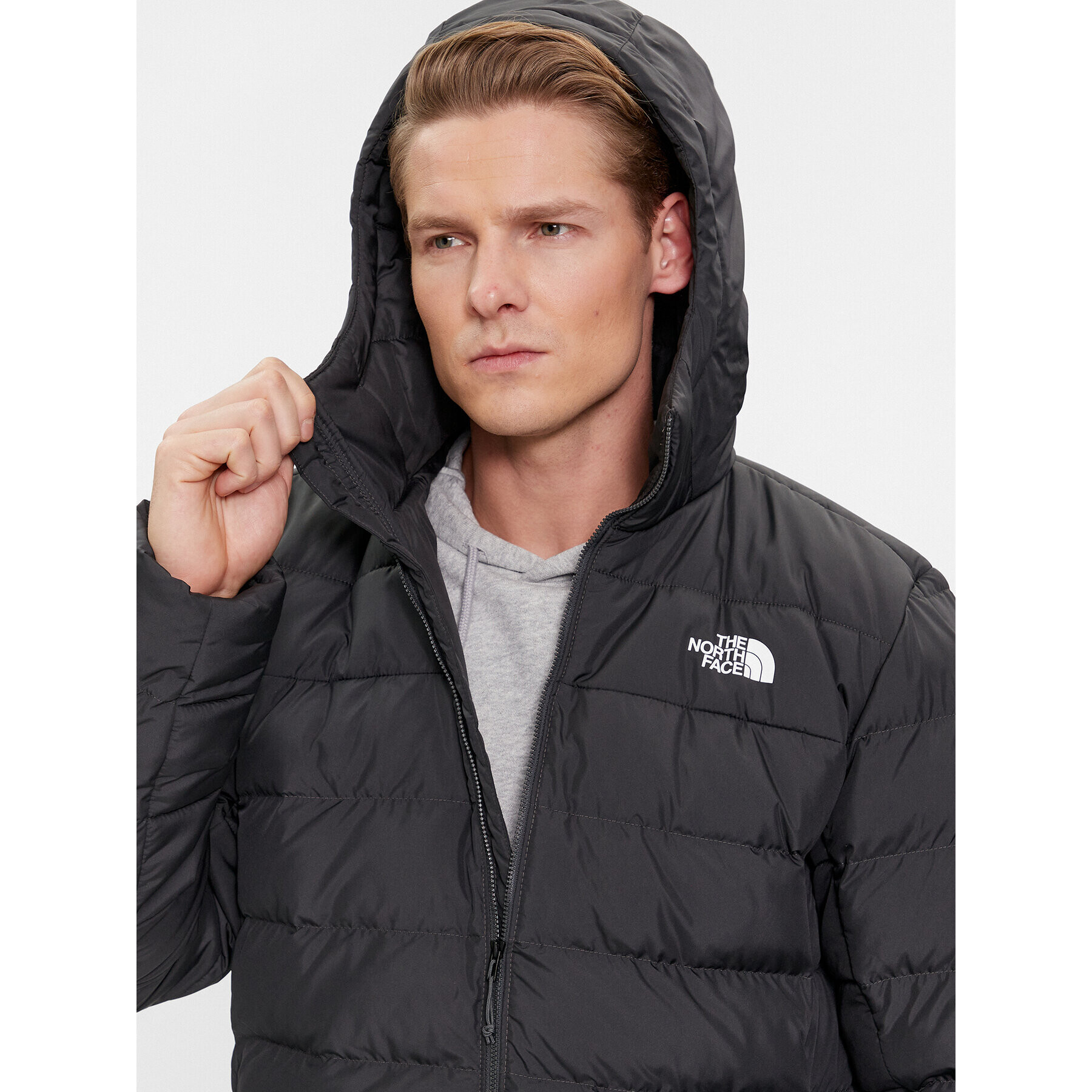 The North Face Puhovka M Aconcagua 3 HoodieNF0A84I10C51 Siva Regular Fit - Pepit.si