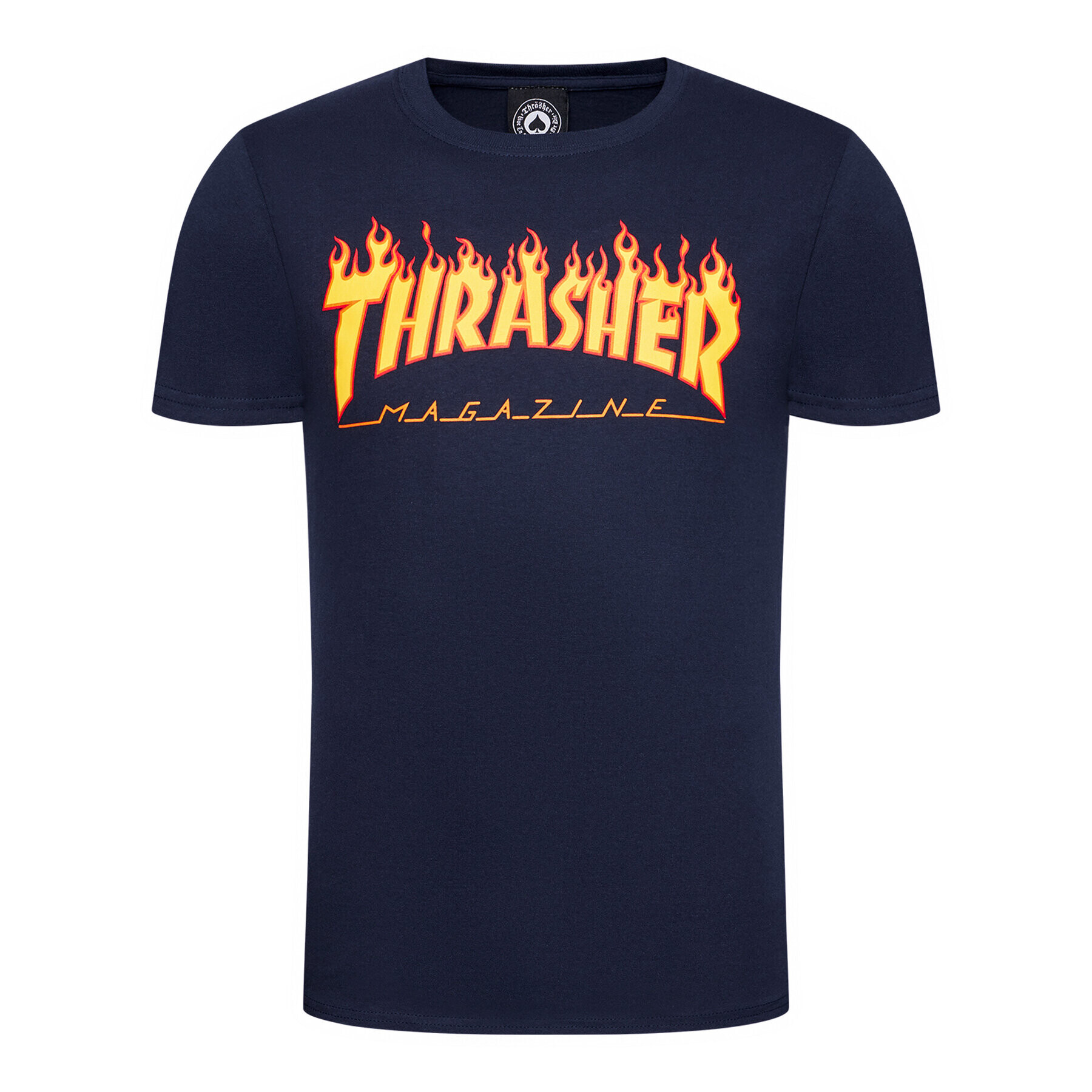 Thrasher Majica Flame Mornarsko modra Regular Fit - Pepit.si