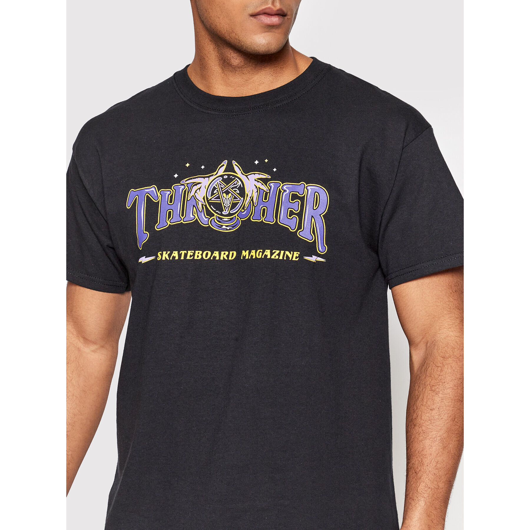 Thrasher Majica Fortune Logo Črna Regular Fit - Pepit.si