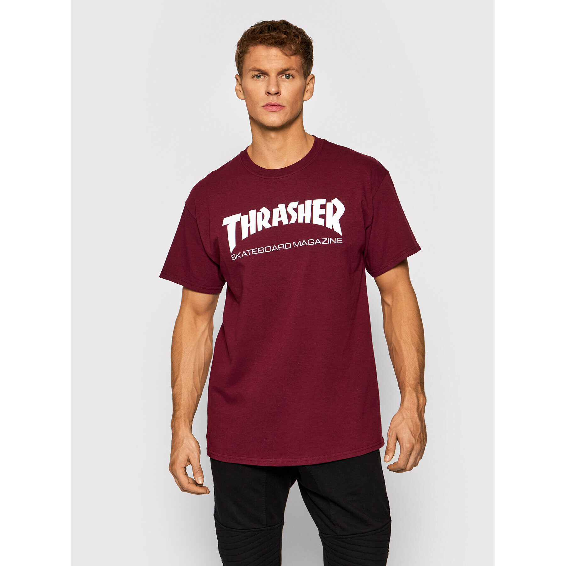 Thrasher Majica Skatemag Bordo rdeča Regular Fit - Pepit.si