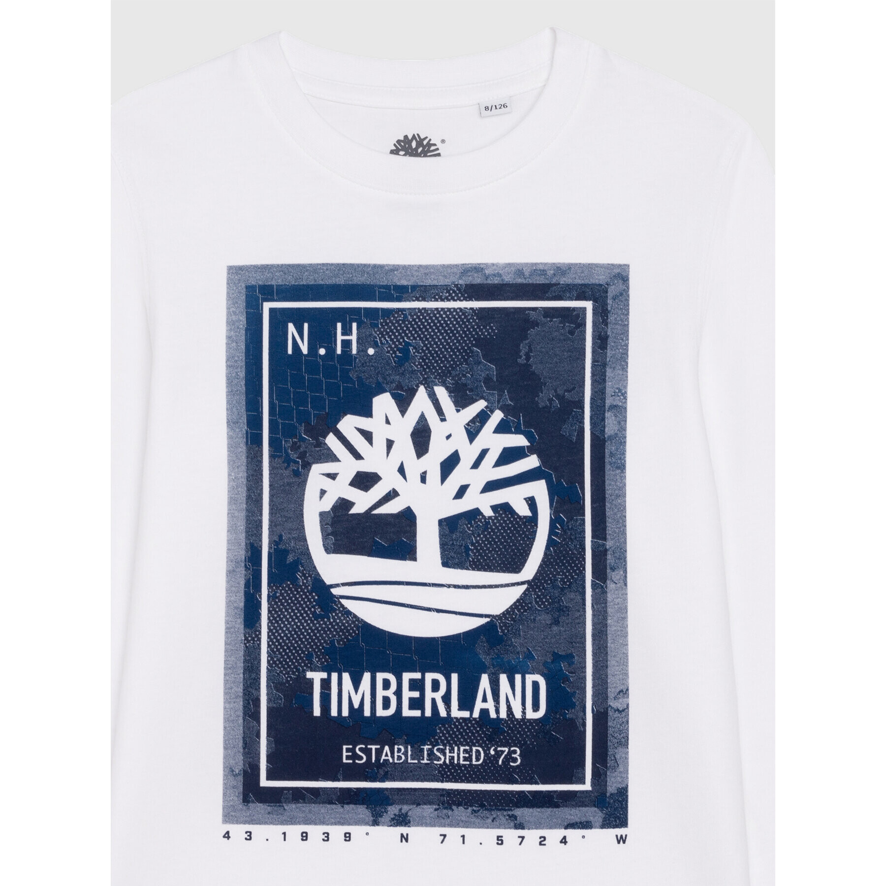 Timberland Bluza T25T39 D Bela Regular Fit - Pepit.si