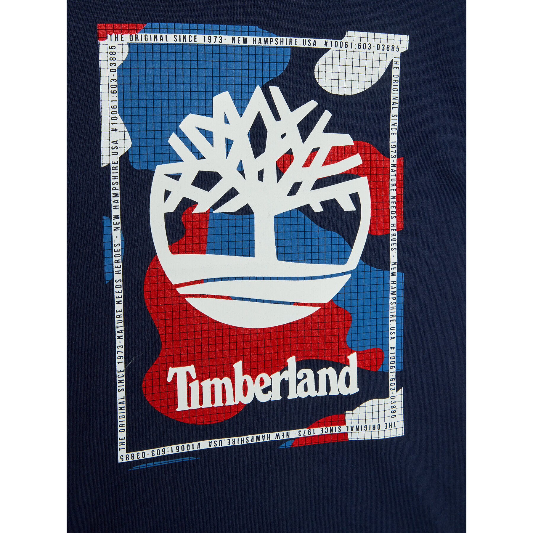 Timberland Majica T25S84 D Mornarsko modra Regular Fit - Pepit.si