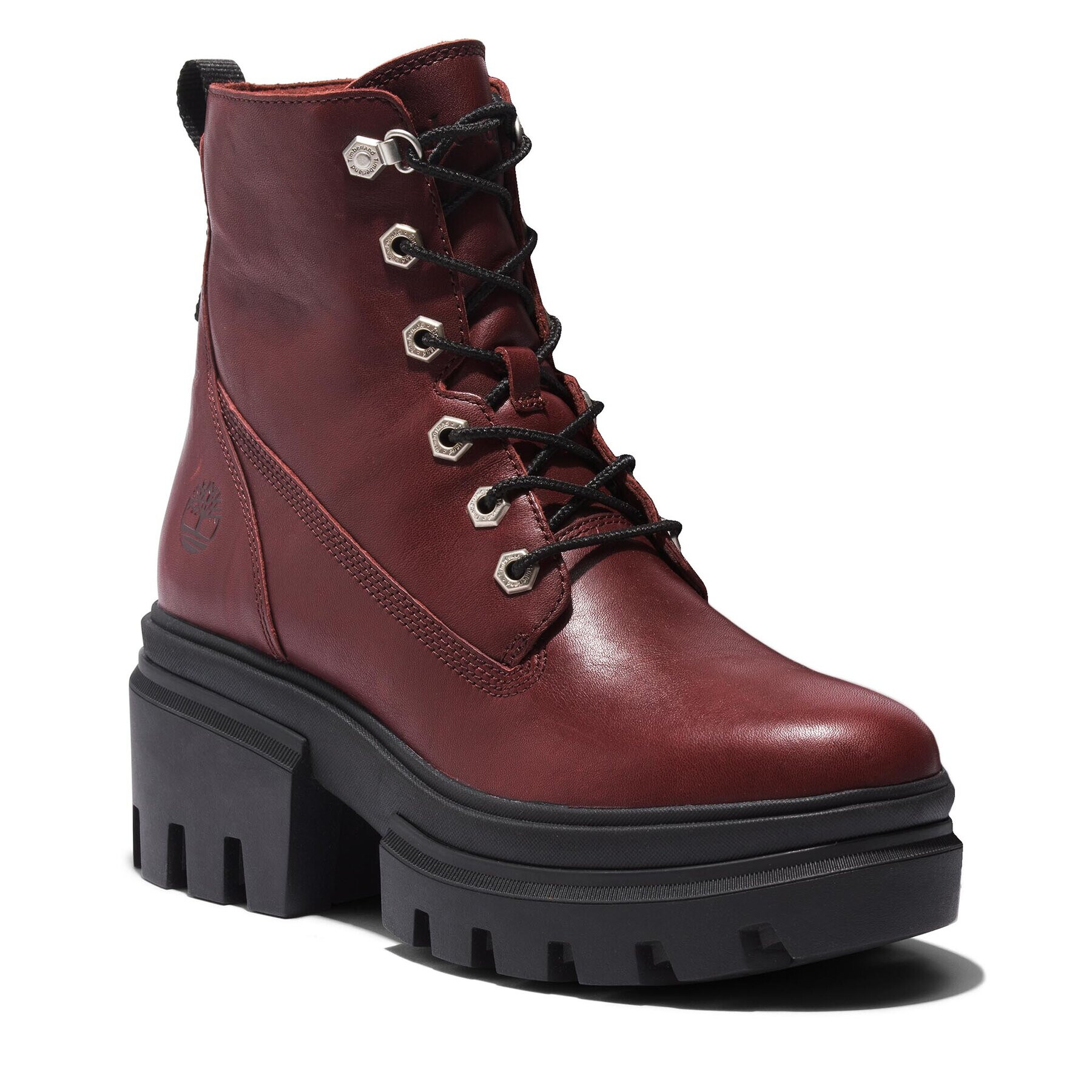 Timberland Škornji Everleigh Boot 6In Laceup TB0A41U6C601 Bordo rdeča - Pepit.si