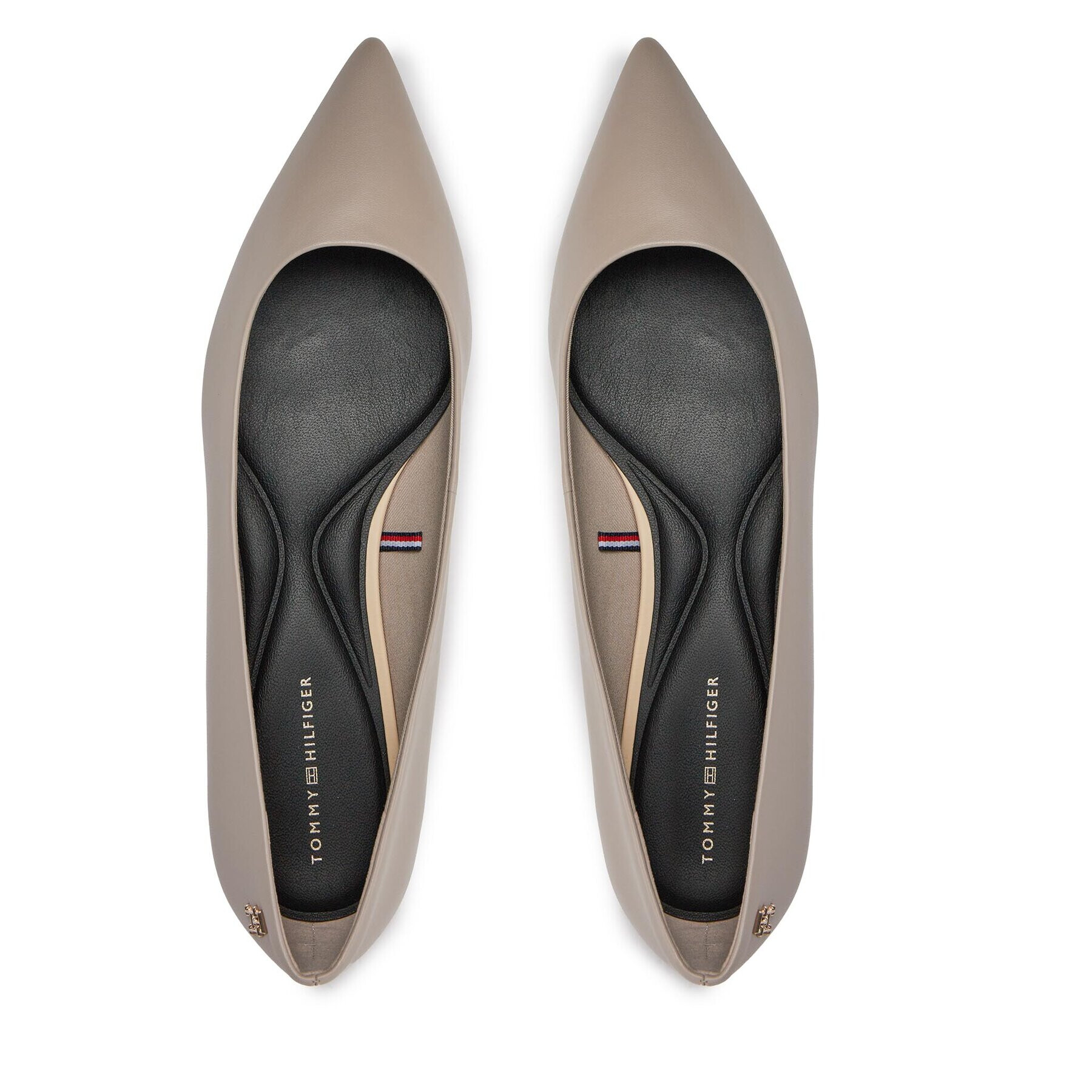 Tommy Hilfiger Balerinke Essential Pointed Ballerina FW0FW07863 Siva - Pepit.si