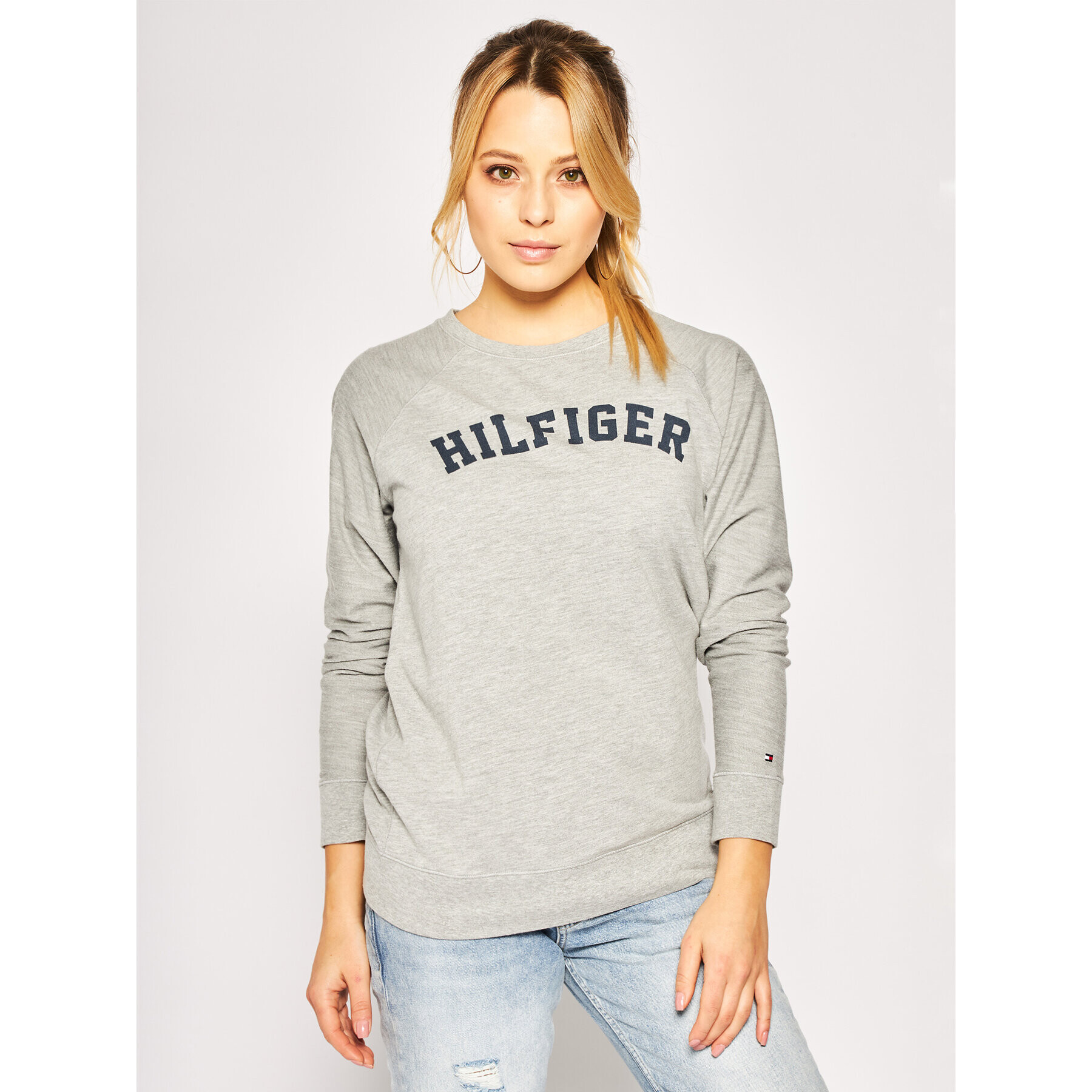 Tommy Hilfiger Bluza 1487906014 Siva Regular Fit - Pepit.si