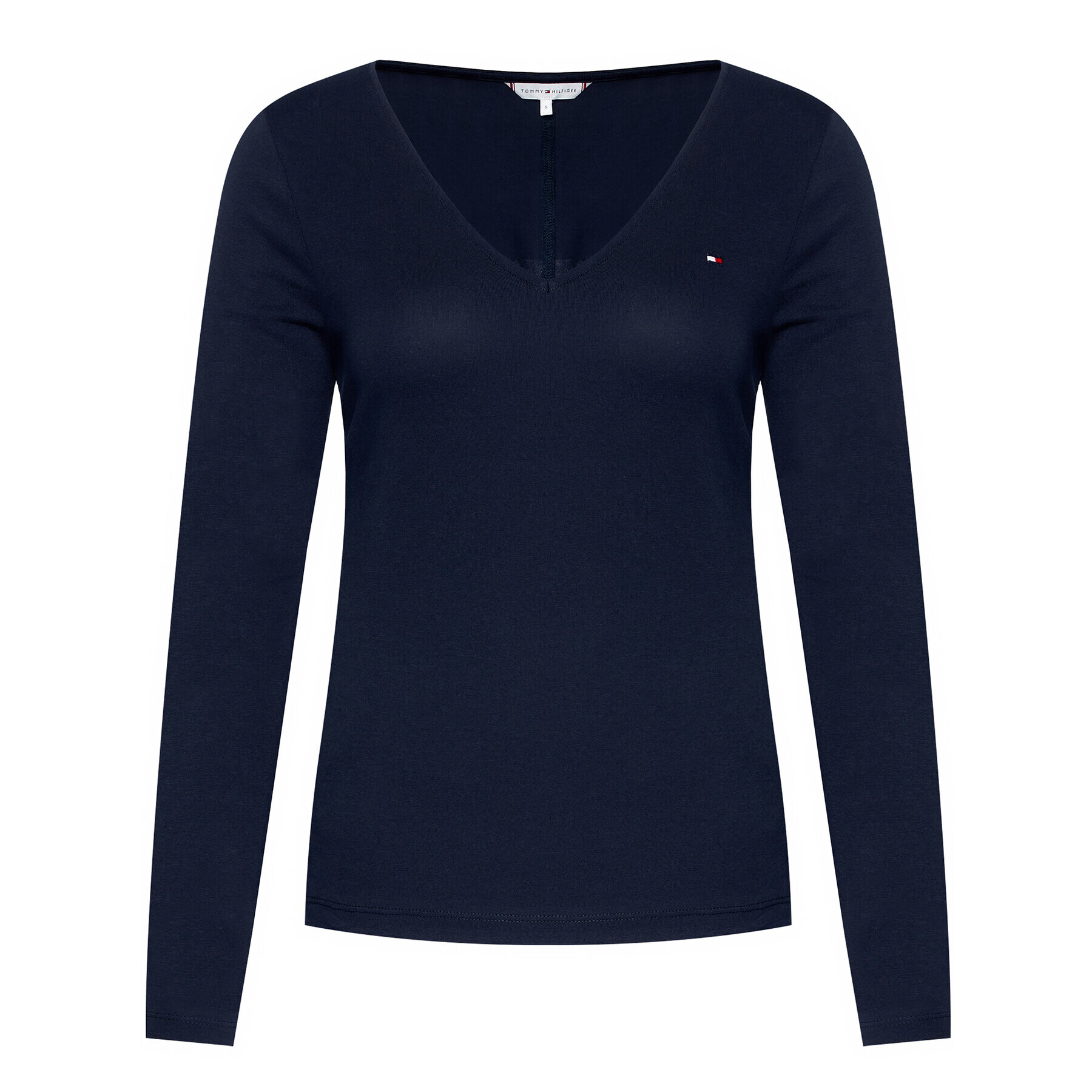 Tommy Hilfiger Bluza Classic WW0WW30489 Mornarsko modra Regular Fit - Pepit.si