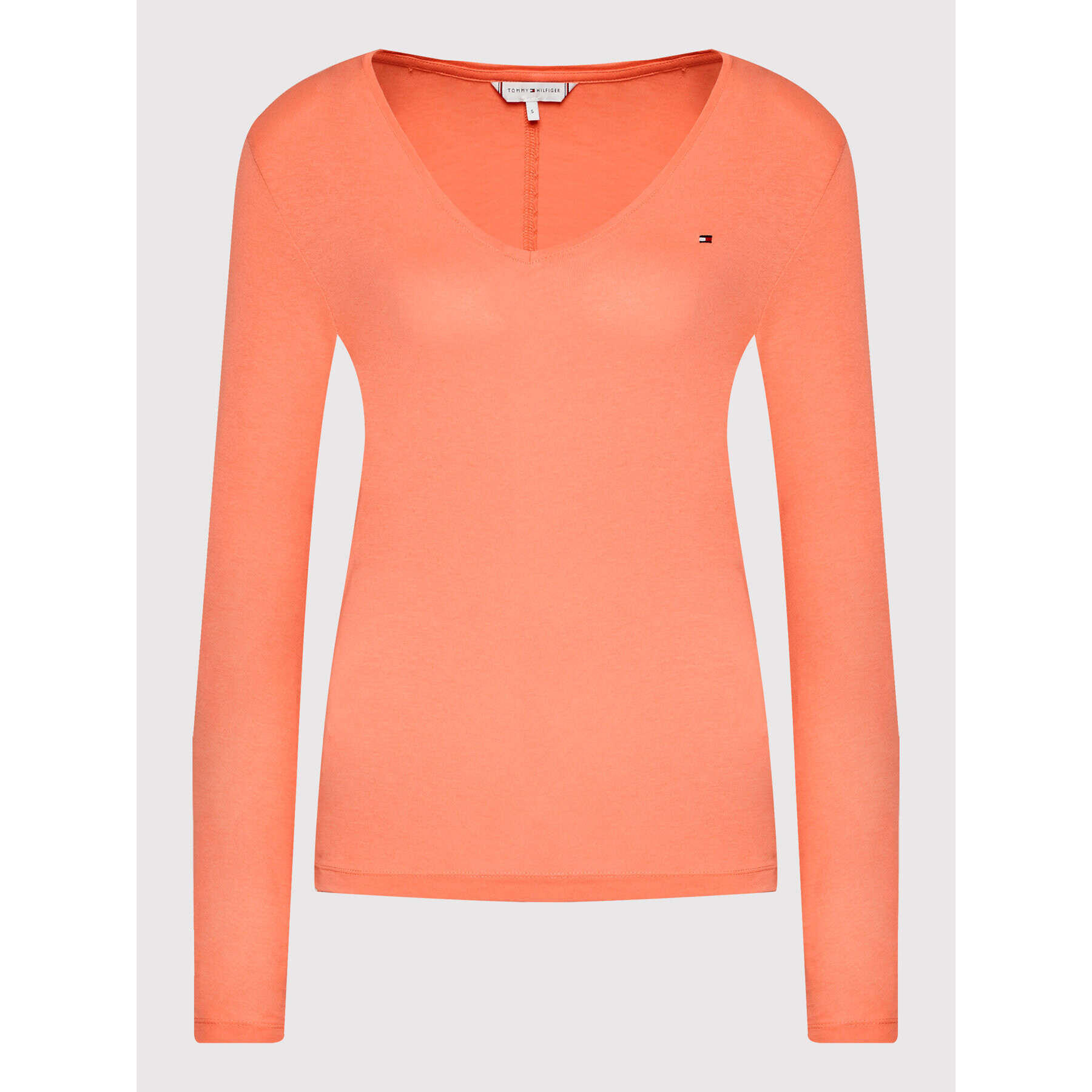 Tommy Hilfiger Bluza Classic WW0WW30489 Oranžna Regular Fit - Pepit.si