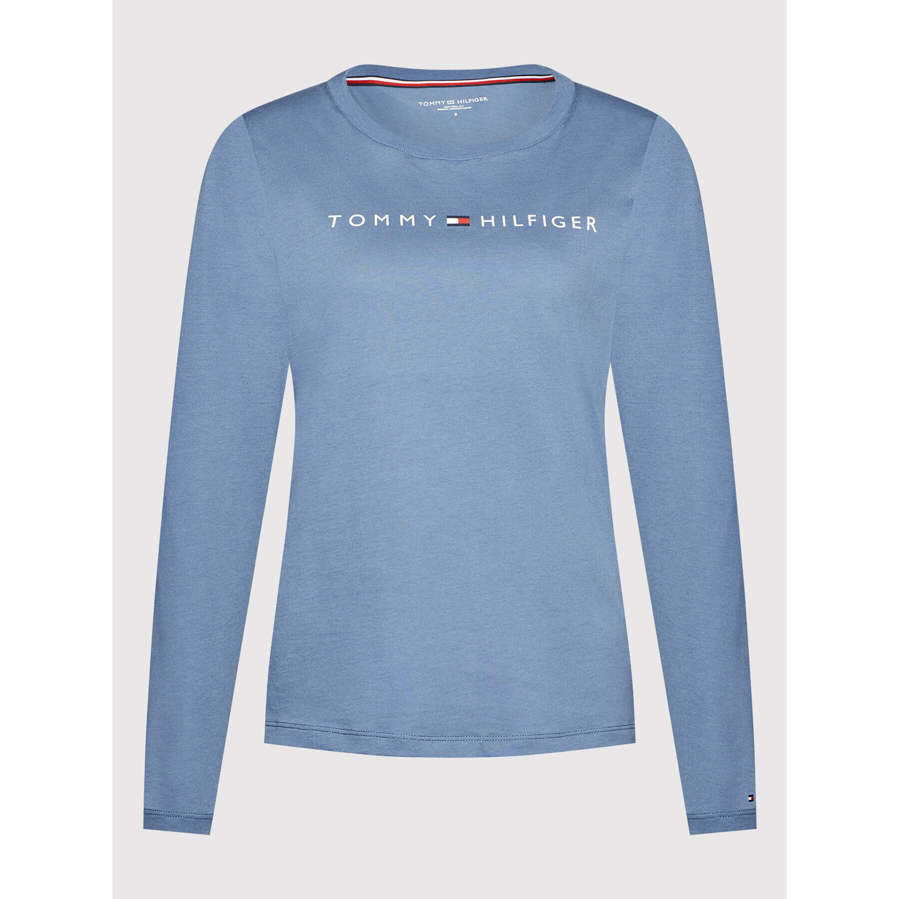 Tommy Hilfiger Bluza Logo UW0UW01910 Modra Regular Fit - Pepit.si