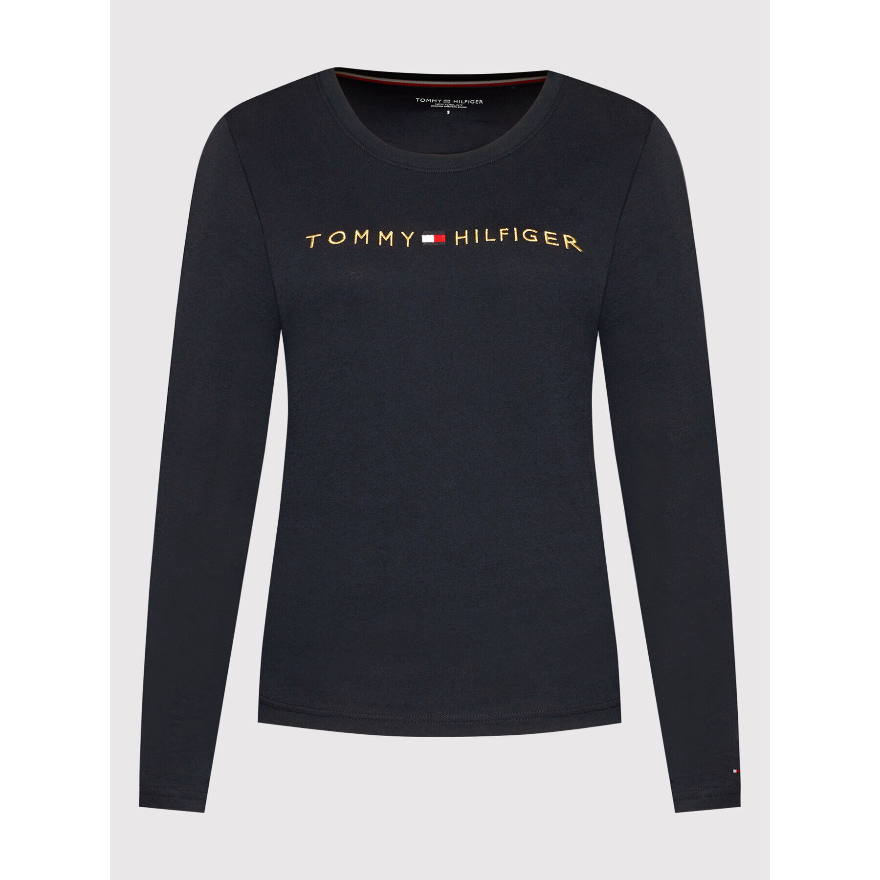 Tommy Hilfiger Bluza Ls Logo UW0UW01908 Mornarsko modra Regular Fit - Pepit.si