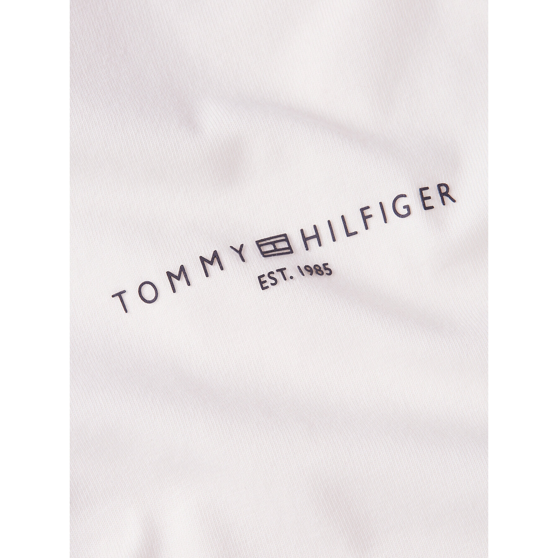 Tommy Hilfiger Bluza Mini Corp Logo WW0WW39784 Écru Relaxed Fit - Pepit.si