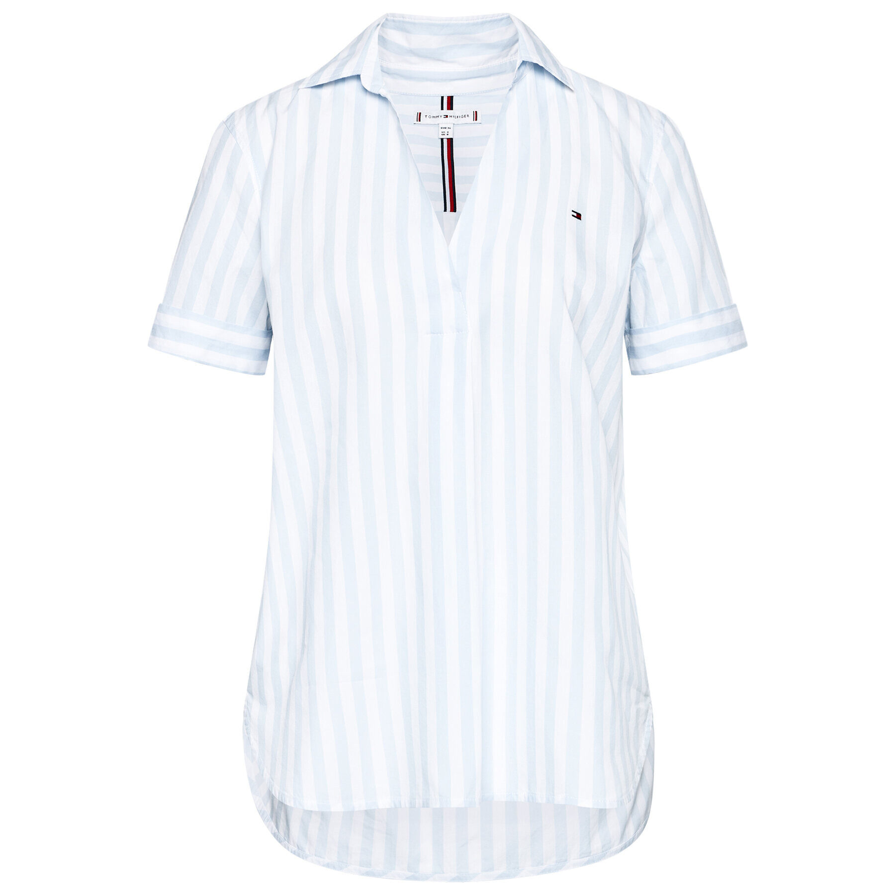 Tommy Hilfiger Bluza Poplin WW0WW30304 Modra Regular Fit - Pepit.si