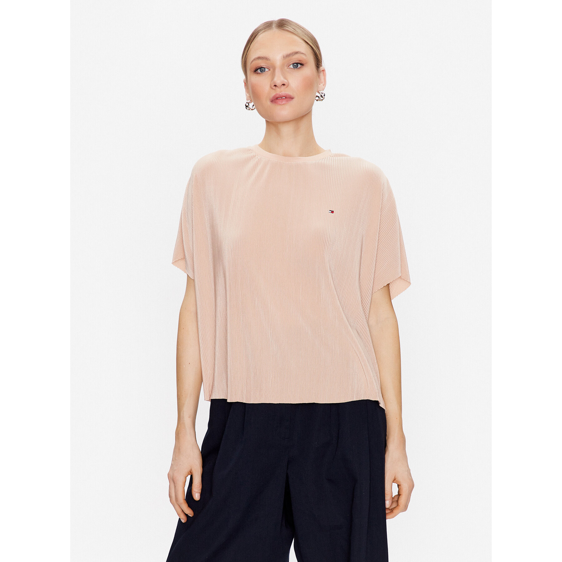 Tommy Hilfiger Bluza UW0UW04516 Bež Relaxed Fit - Pepit.si