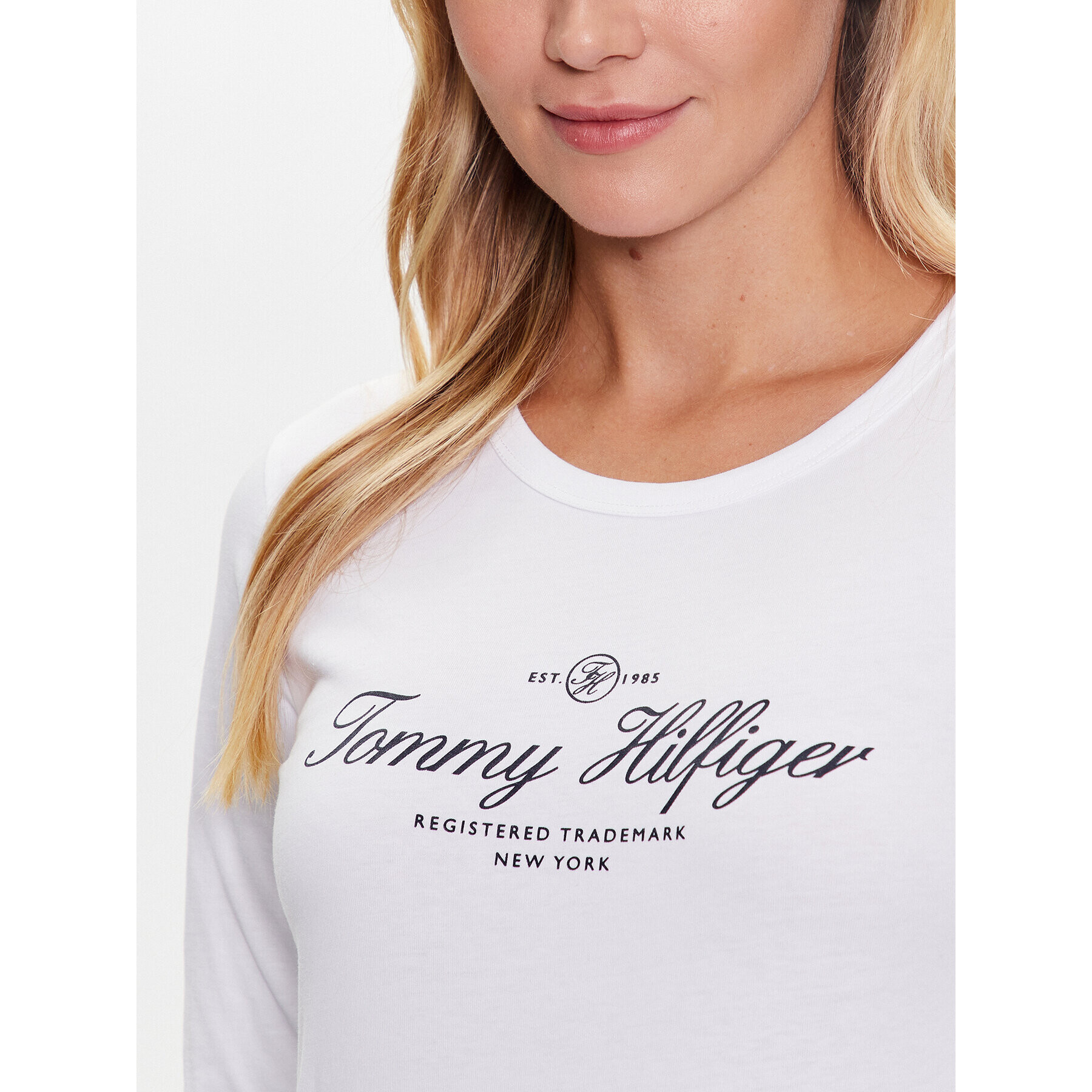 Tommy Hilfiger Bluza WW0WW40527 Bela Slim Fit - Pepit.si