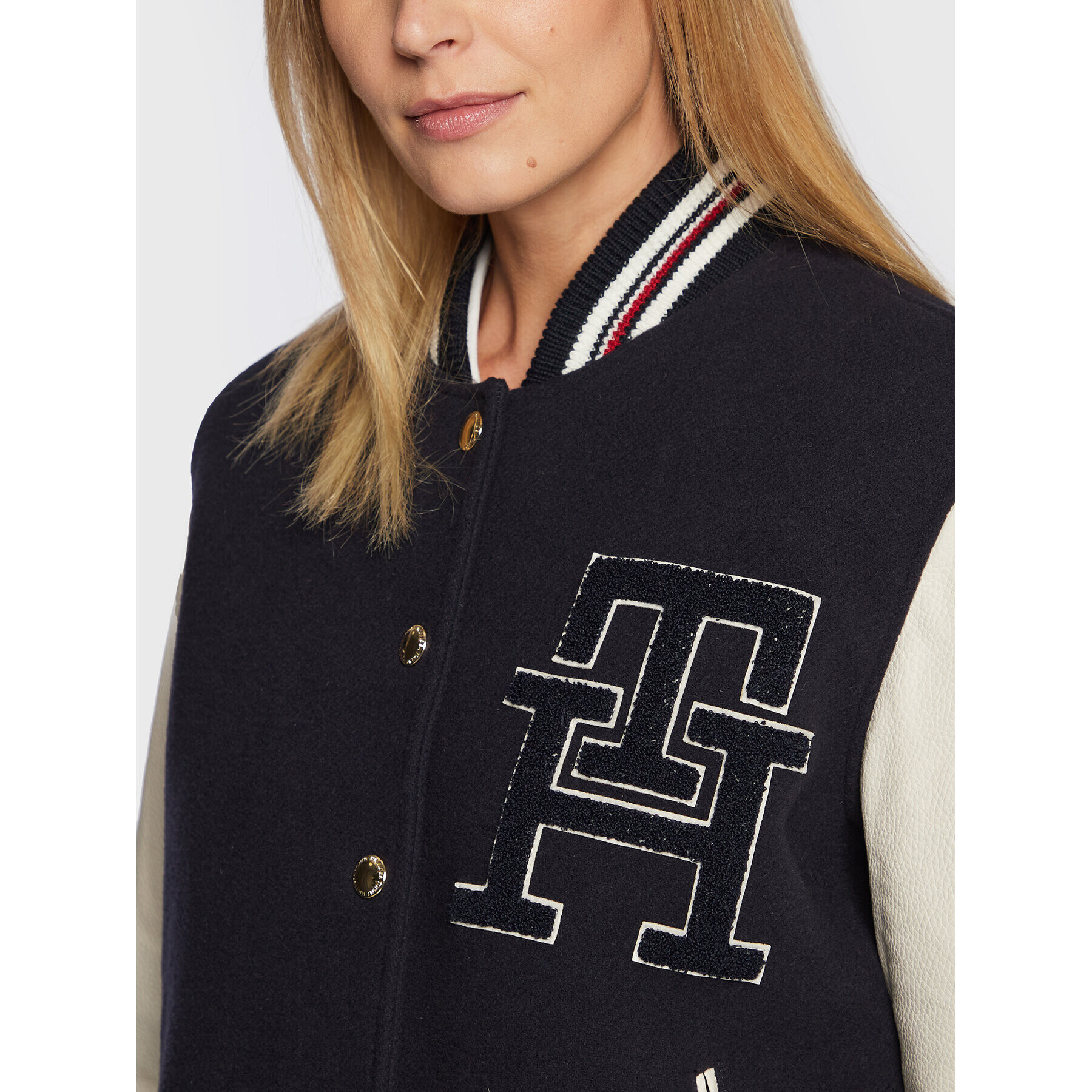 Tommy Hilfiger Bomber jakna Blend WW0WW37308 Mornarsko modra Regular Fit - Pepit.si