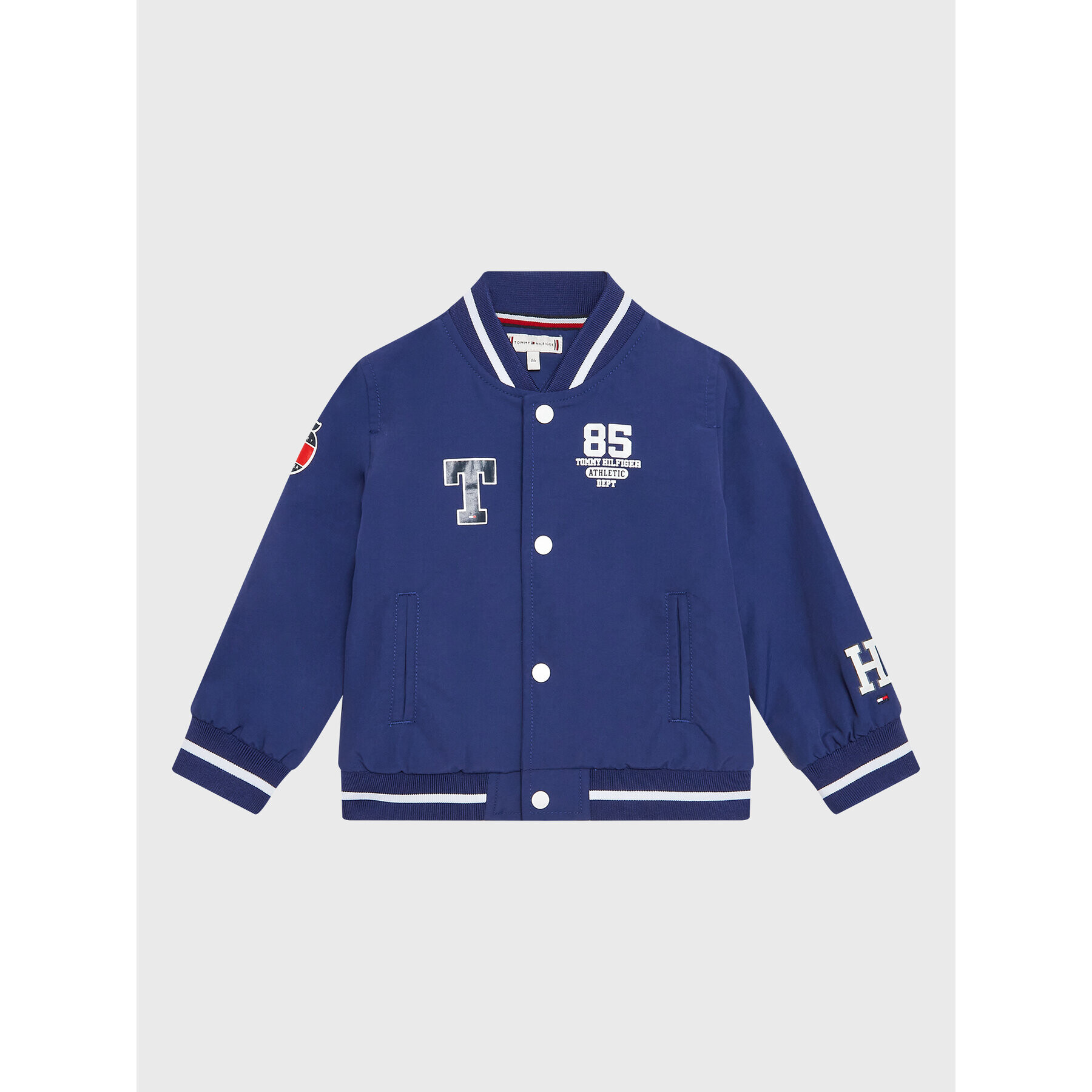 Tommy Hilfiger Bomber jakna Varsity KN0KN01578 Modra Regular Fit - Pepit.si