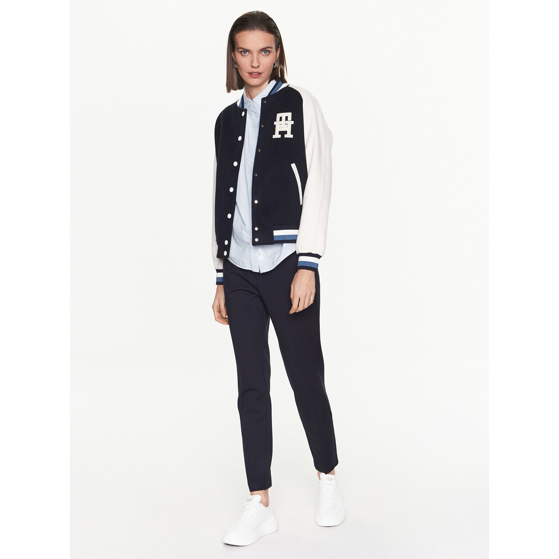 Tommy Hilfiger Bomber jakna Varsity WW0WW38112 Mornarsko modra Regular Fit - Pepit.si