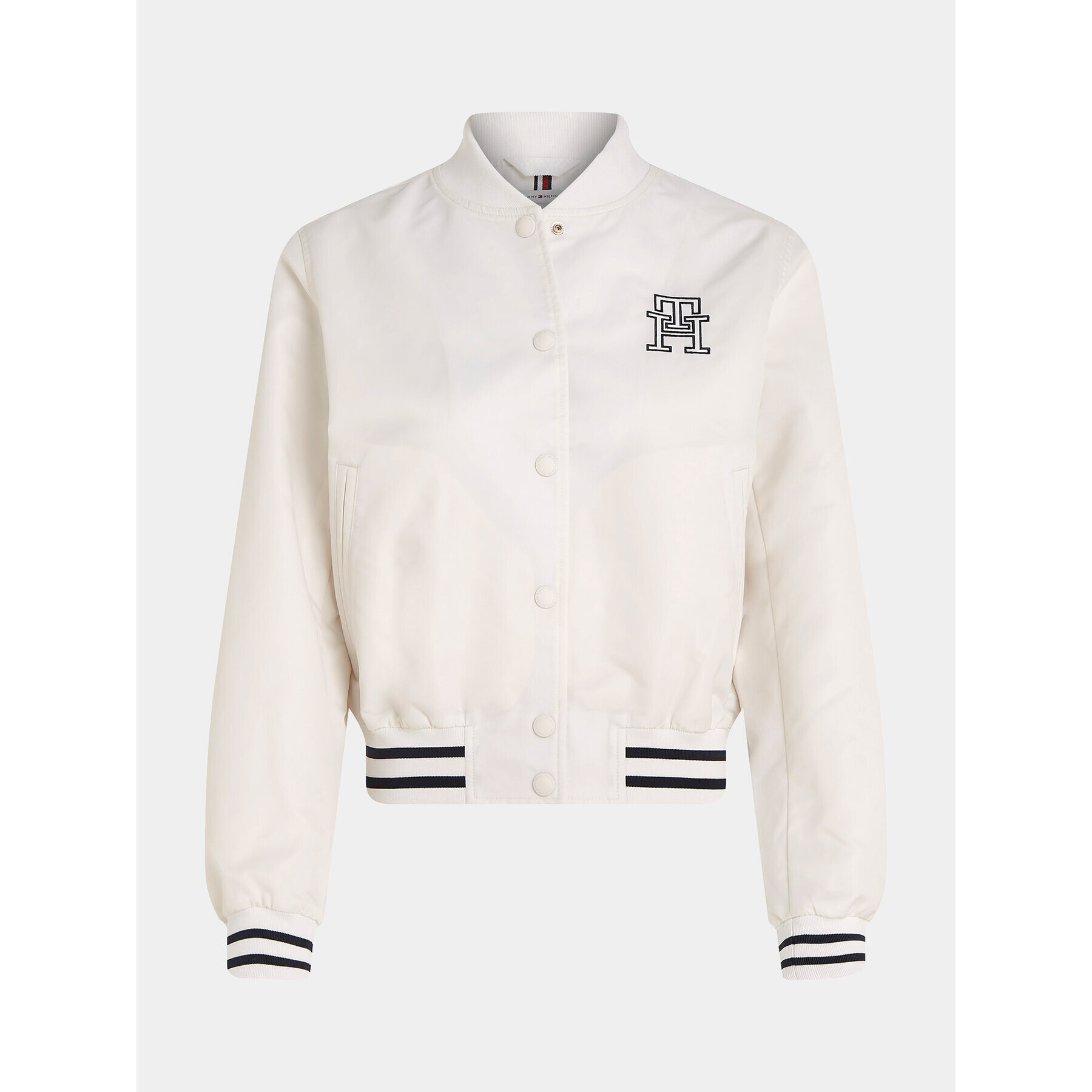 Tommy Hilfiger Bomber jakna Varsity WW0WW38935 Écru Regular Fit - Pepit.si