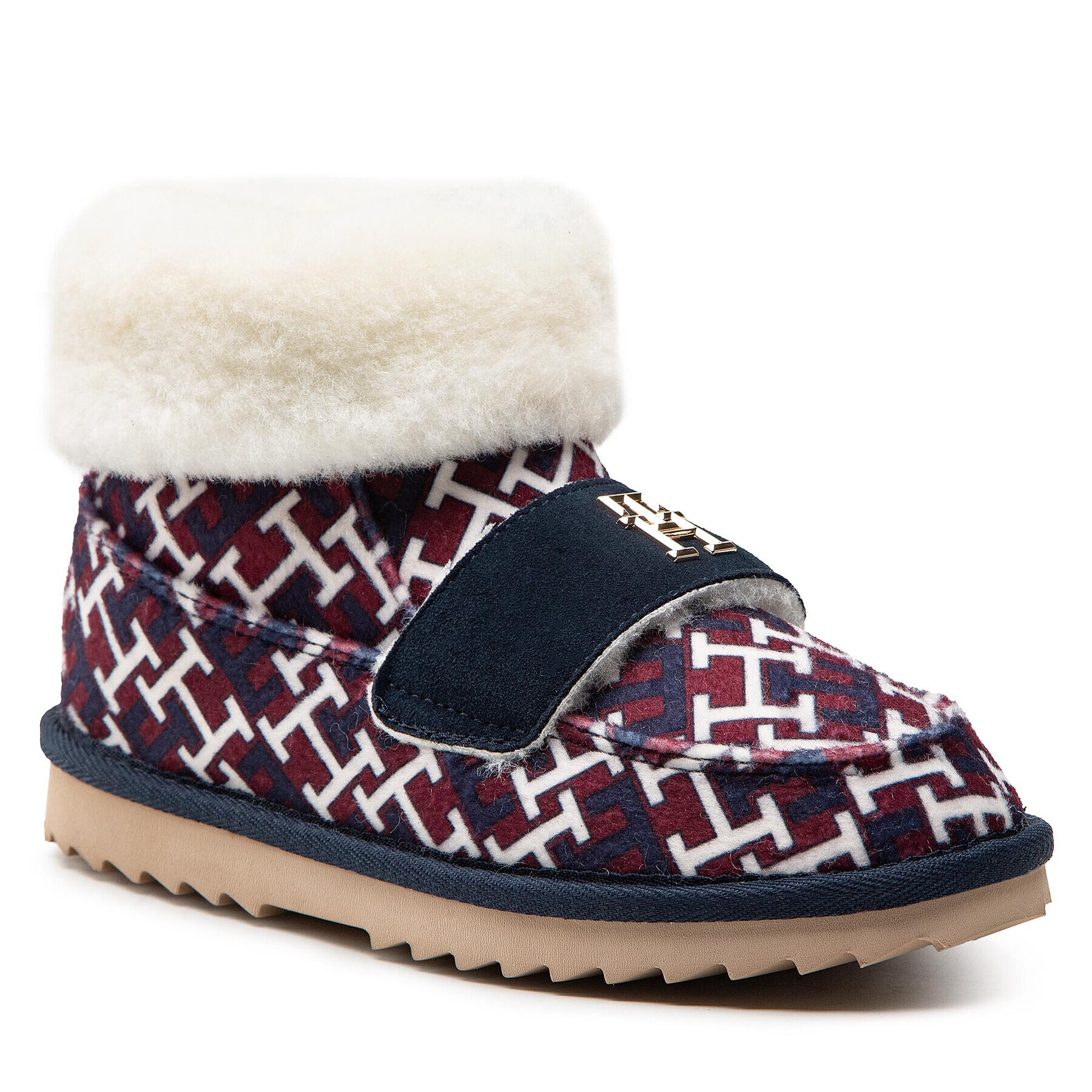 Tommy Hilfiger Copati Boot Slipper Monogram FW0FW06717 Mornarsko modra - Pepit.si