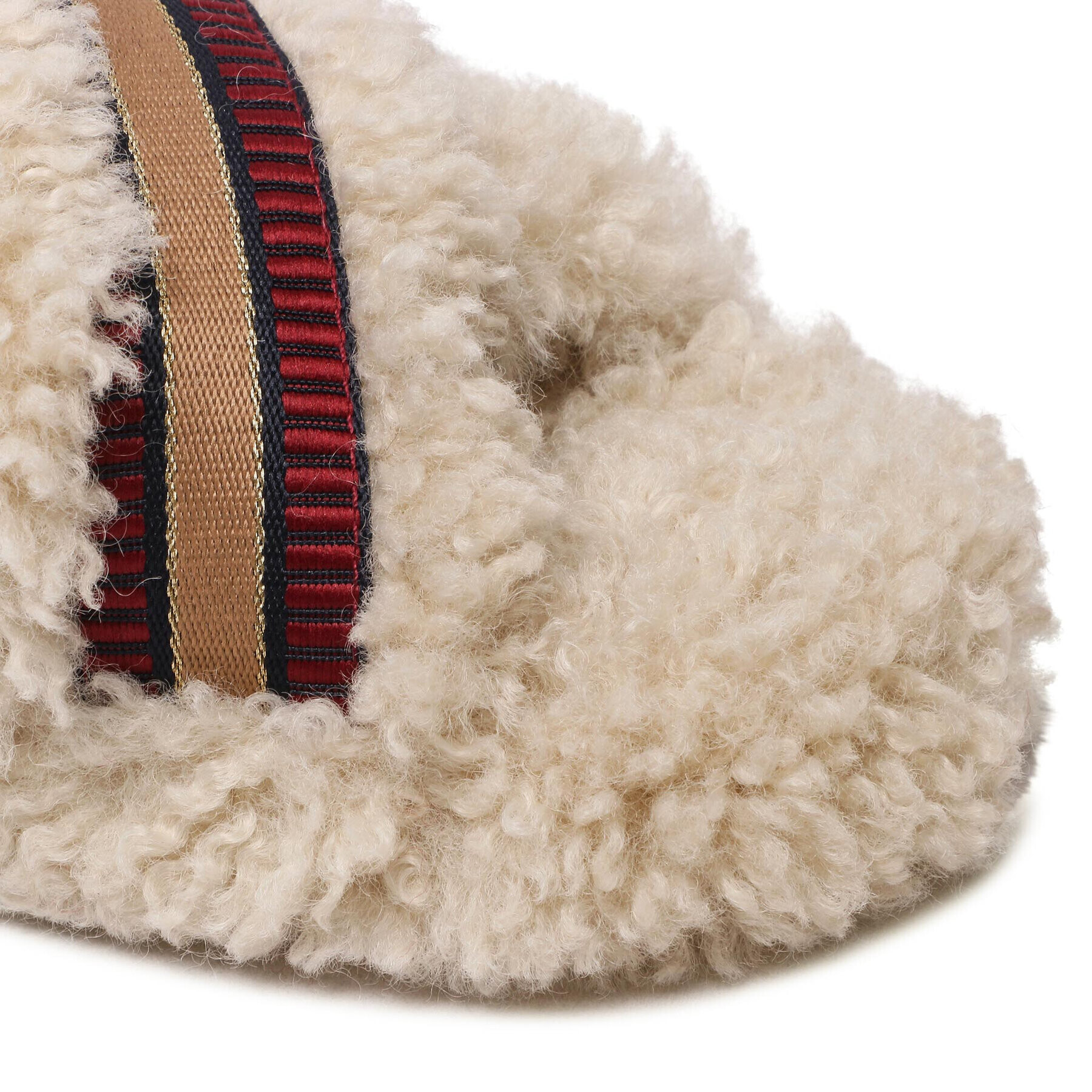 Tommy Hilfiger Copati Sherpa Fur Home Slippers Strap FW0FW06576 Bež - Pepit.si