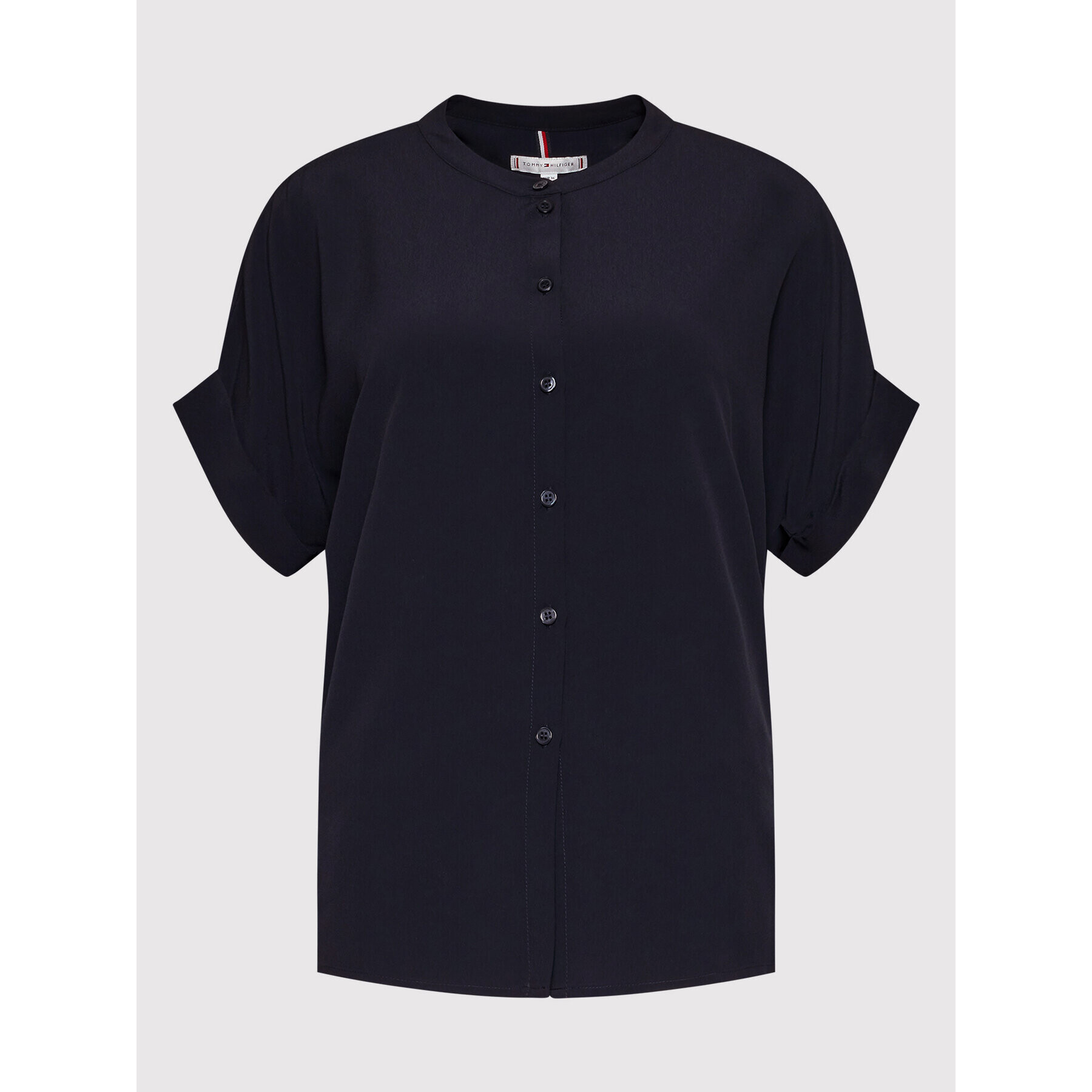 Tommy Hilfiger Curve Bluza WW0WW33463 Mornarsko modra Relaxed Fit - Pepit.si