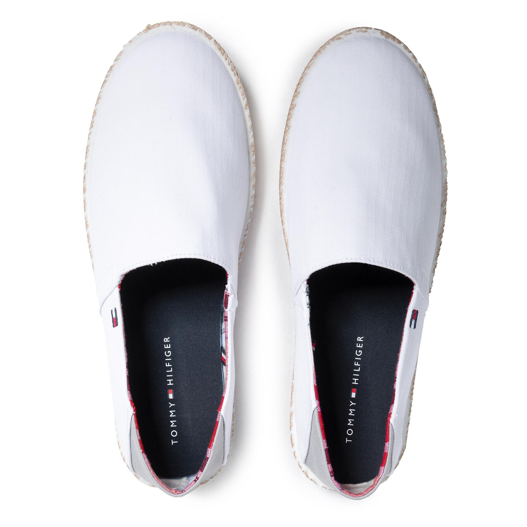 Tommy Hilfiger Espadrile Easy Summer Slip On FM0FM00569 Bela - Pepit.si