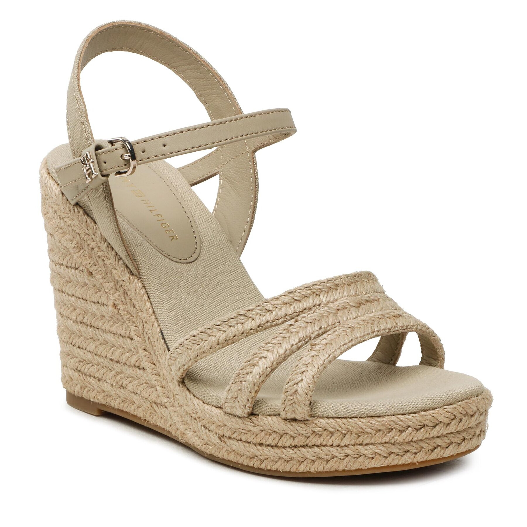 Tommy Hilfiger Espadrile Essential Basic Wedge Sandal FW0FW07220 Bež - Pepit.si