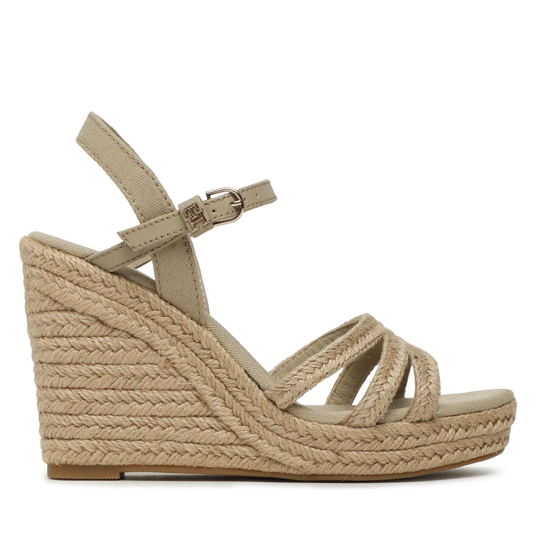 Tommy Hilfiger Espadrile Essential Basic Wedge Sandal FW0FW07220 Bež - Pepit.si