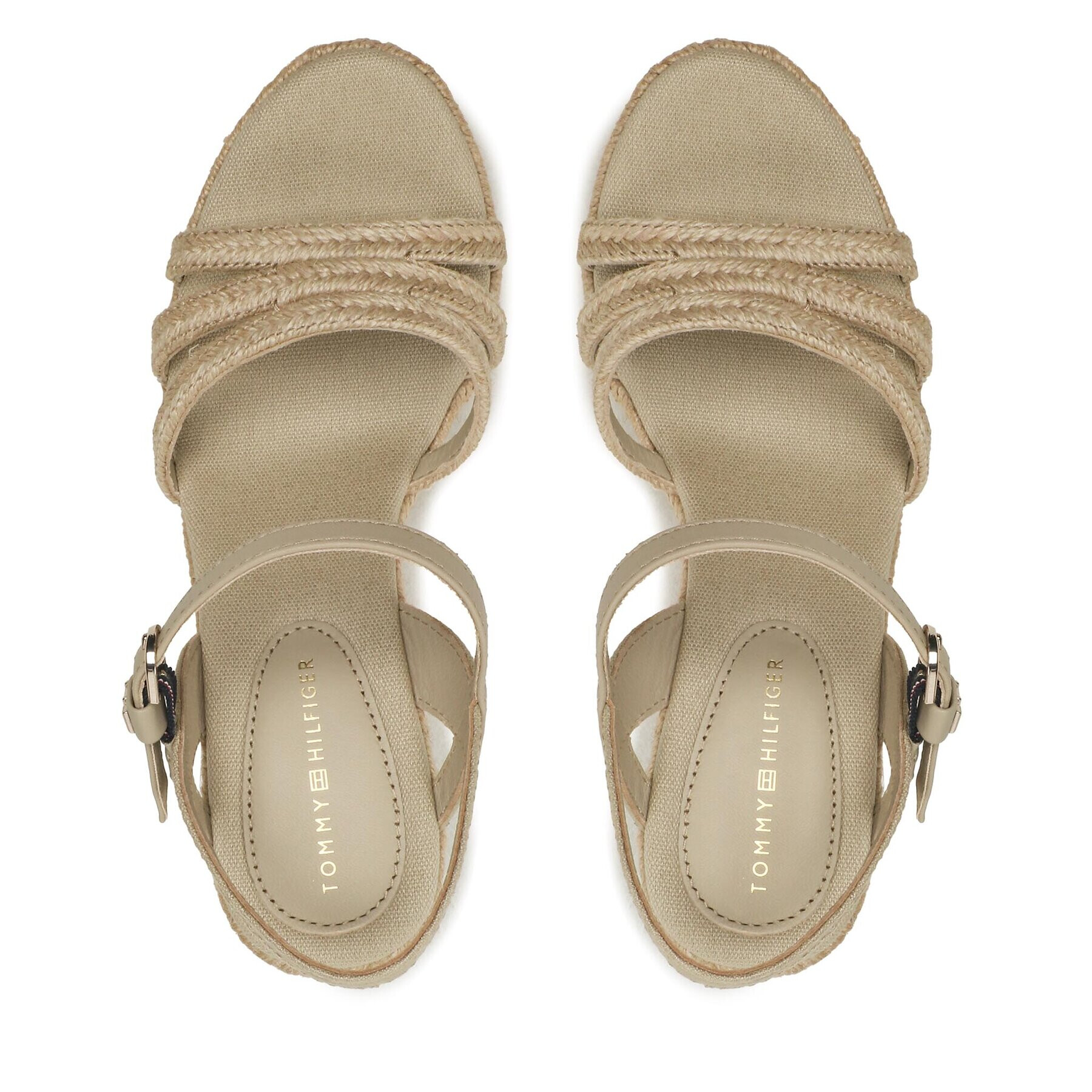 Tommy Hilfiger Espadrile Essential Basic Wedge Sandal FW0FW07220 Bež - Pepit.si