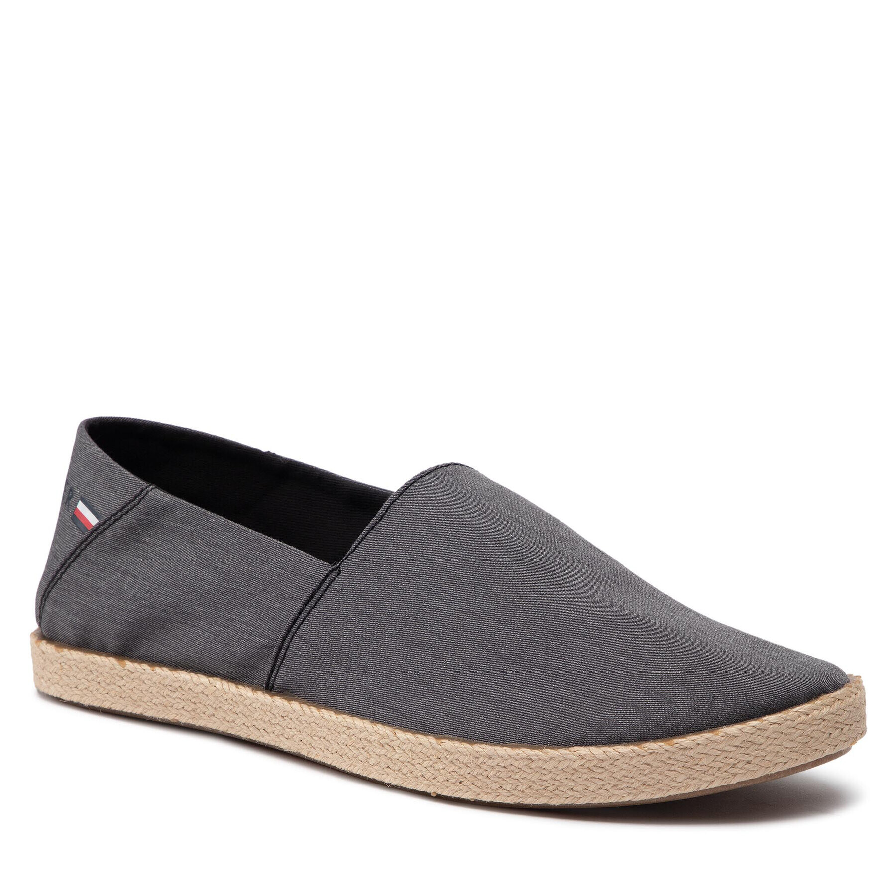 Tommy Hilfiger Espadrile Recycled Chambray Slip On FM0FM03966 Siva - Pepit.si