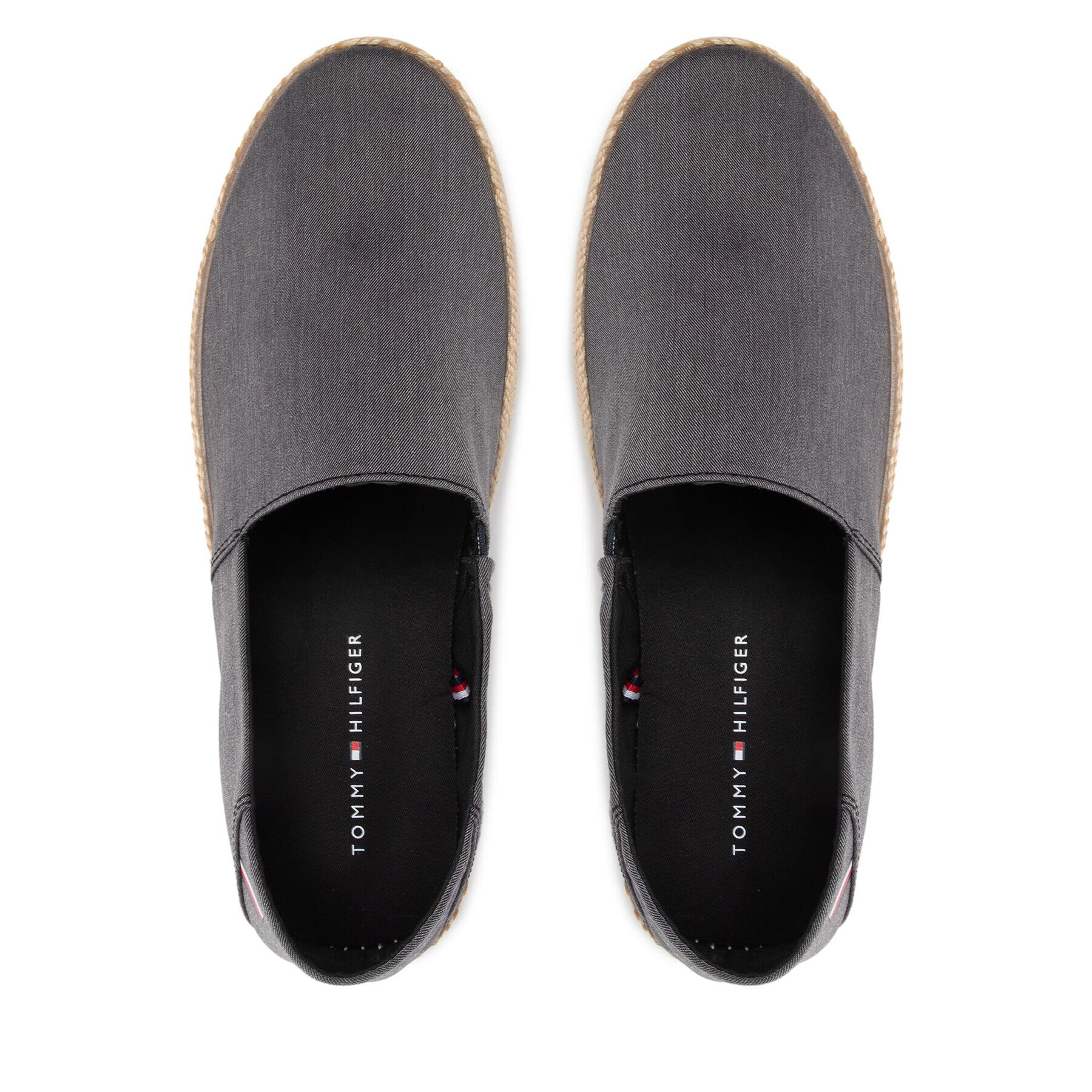 Tommy Hilfiger Espadrile Recycled Chambray Slip On FM0FM03966 Siva - Pepit.si