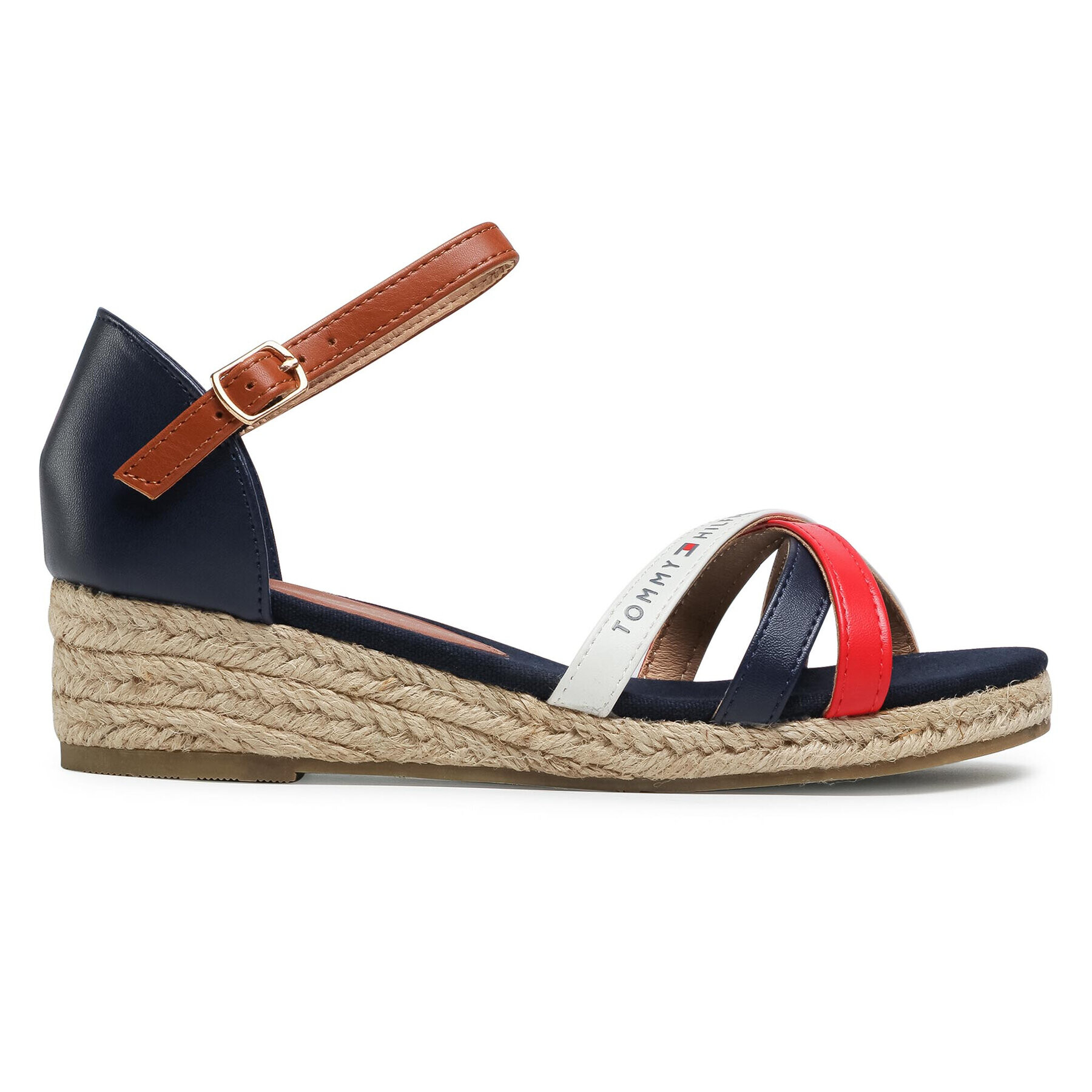 Tommy Hilfiger Espadrile Rope Wedge Sandal T3A2-31055-1167X051 M Mornarsko modra - Pepit.si