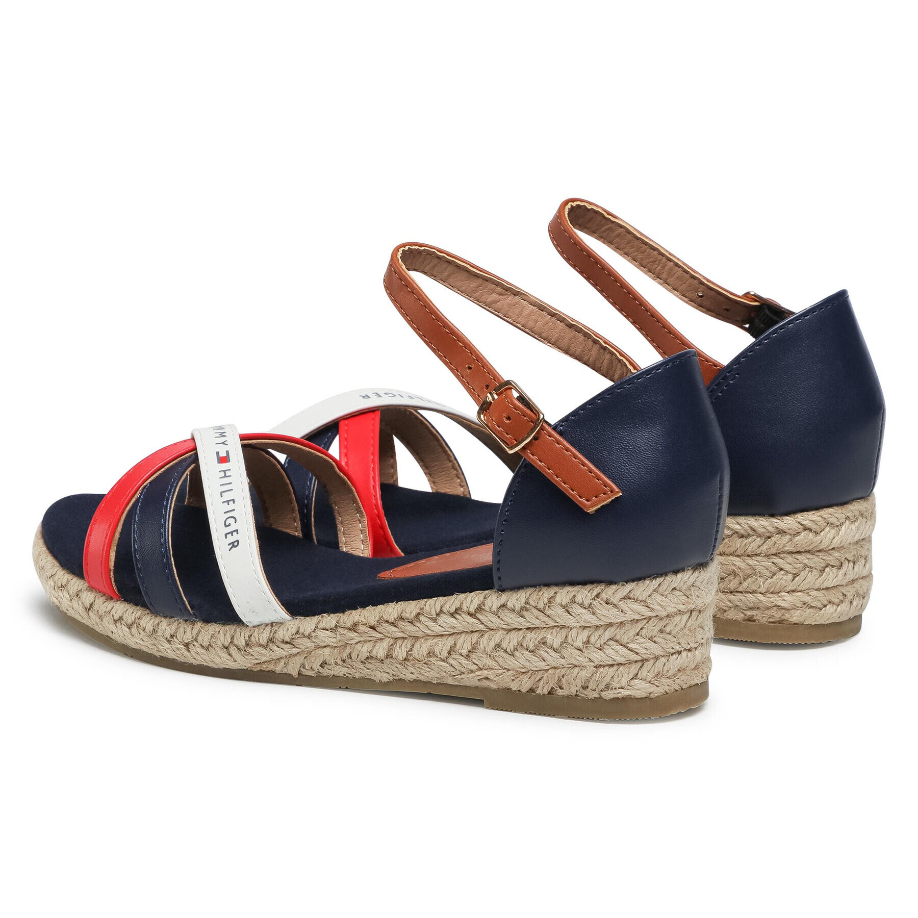 Tommy Hilfiger Espadrile Rope Wedge Sandal T3A2-31055-1167X051 M Mornarsko modra - Pepit.si