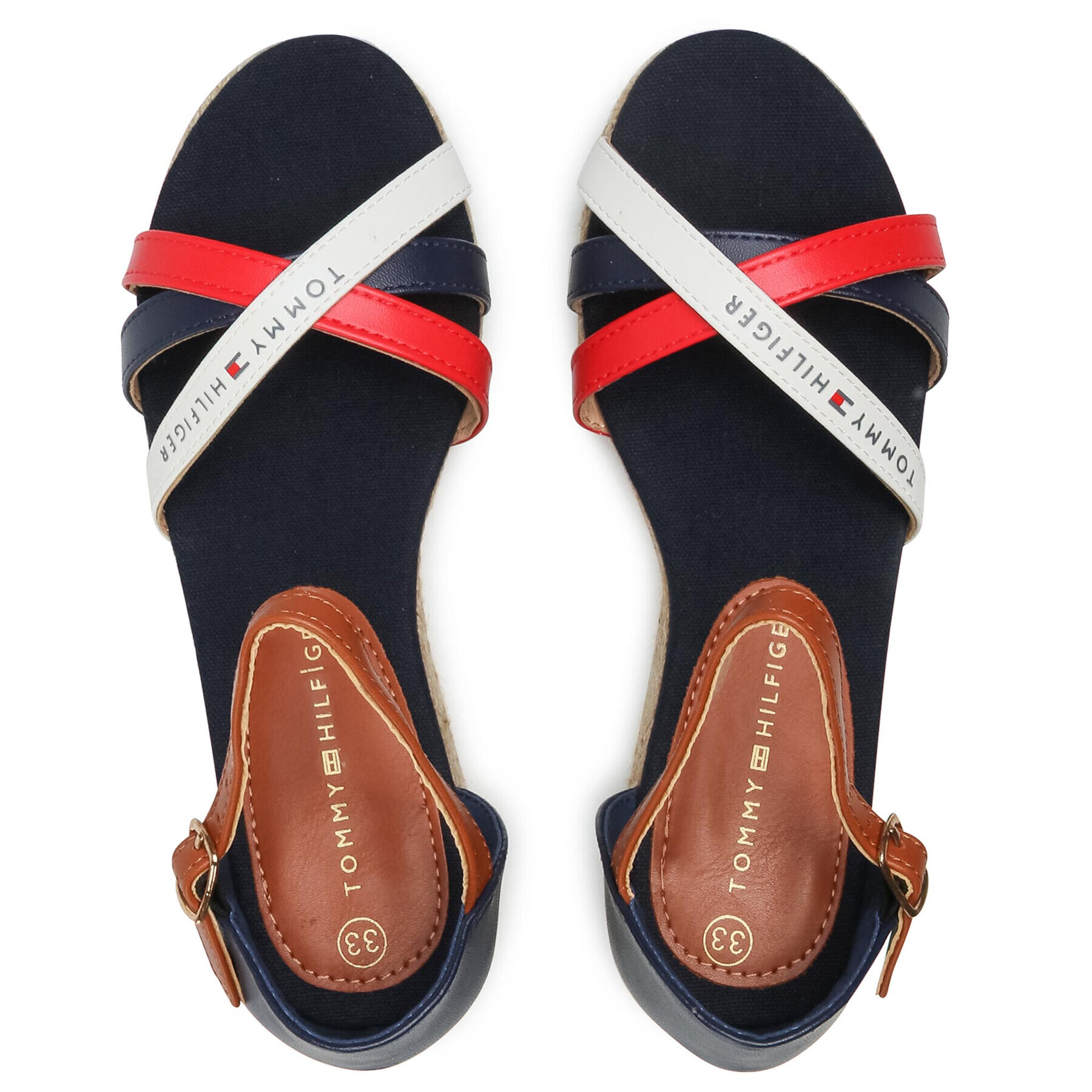 Tommy Hilfiger Espadrile Rope Wedge Sandal T3A2-31055-1167X051 M Mornarsko modra - Pepit.si