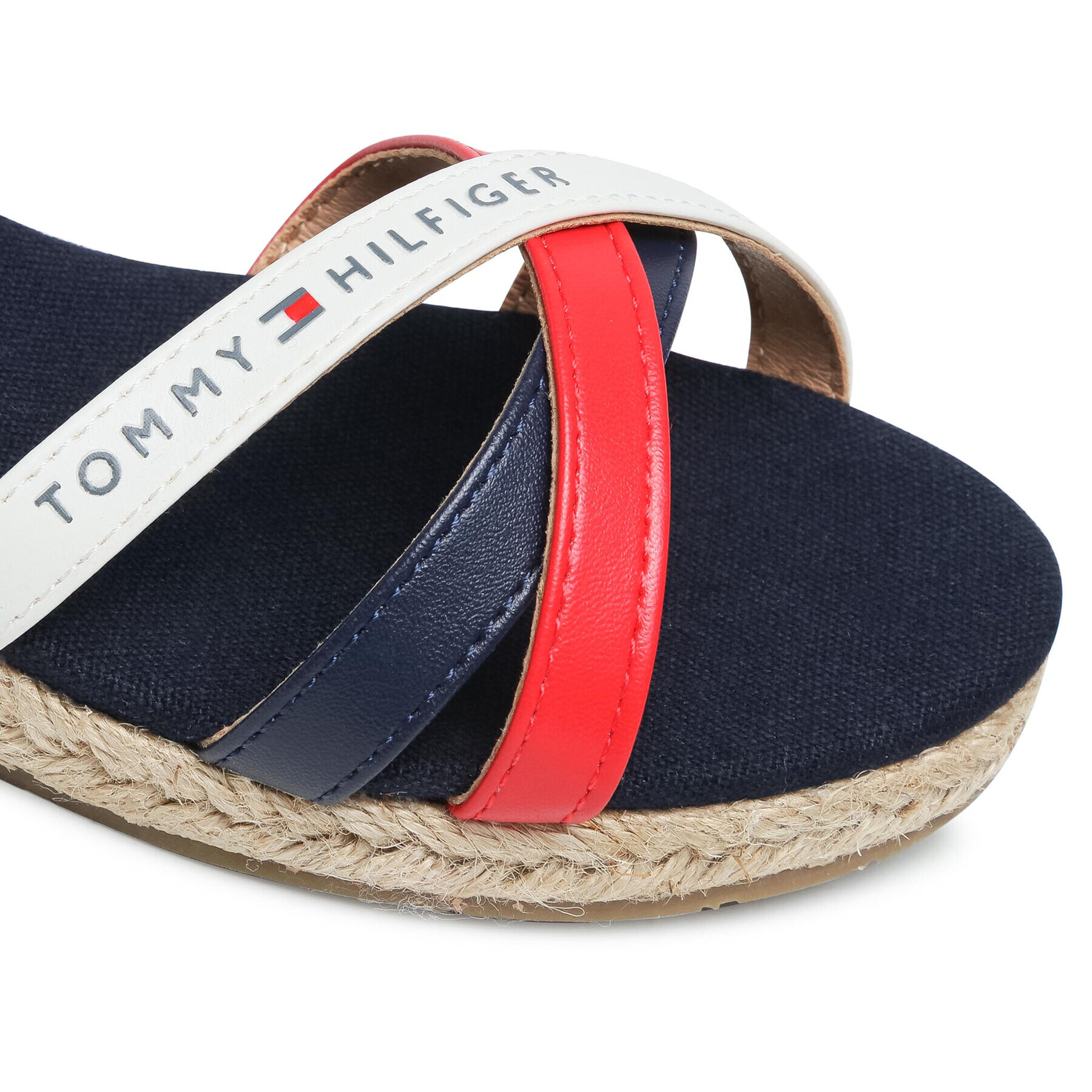 Tommy Hilfiger Espadrile Rope Wedge Sandal T3A2-31055-1167X051 M Mornarsko modra - Pepit.si