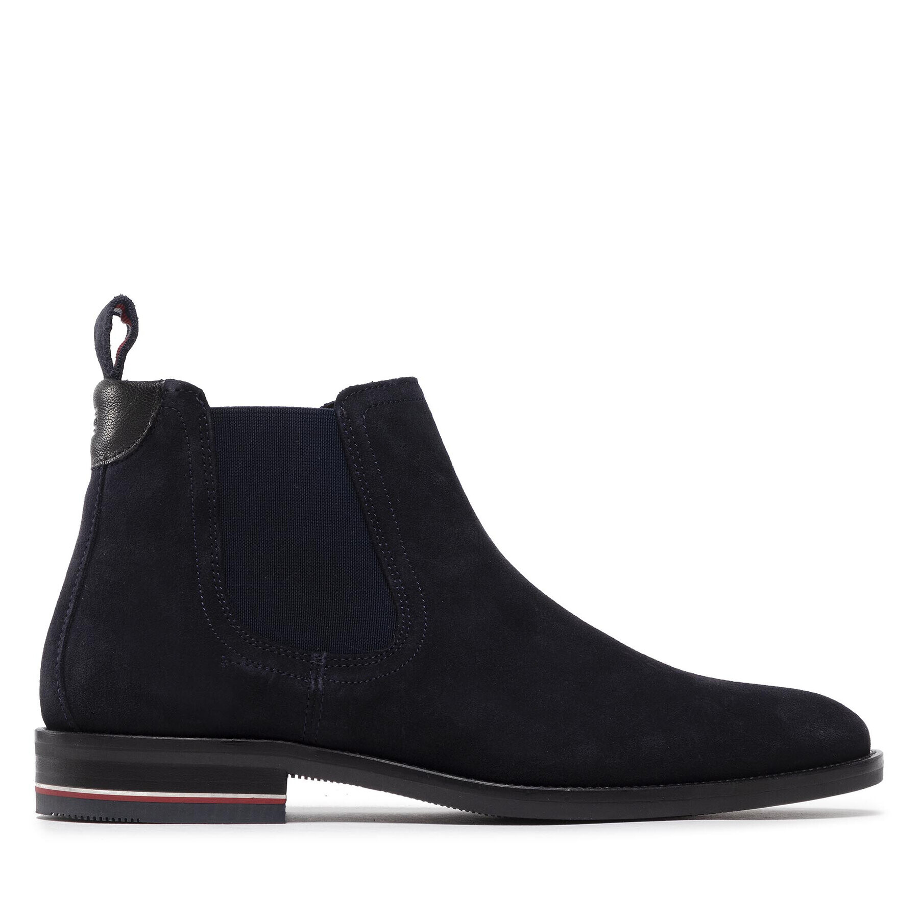 Tommy Hilfiger Gležnjarji Chelsea Signature Hilfiger Suede Chelsea FM0FM04175 Mornarsko modra - Pepit.si