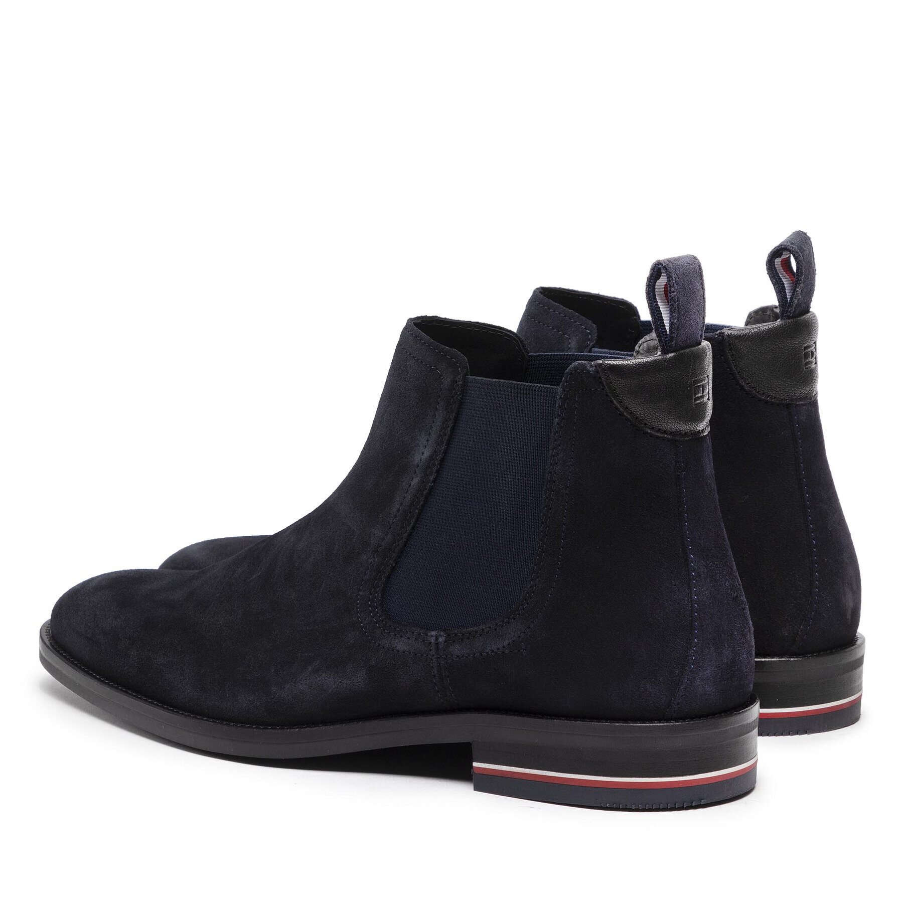 Tommy Hilfiger Gležnjarji Chelsea Signature Hilfiger Suede Chelsea FM0FM04175 Mornarsko modra - Pepit.si