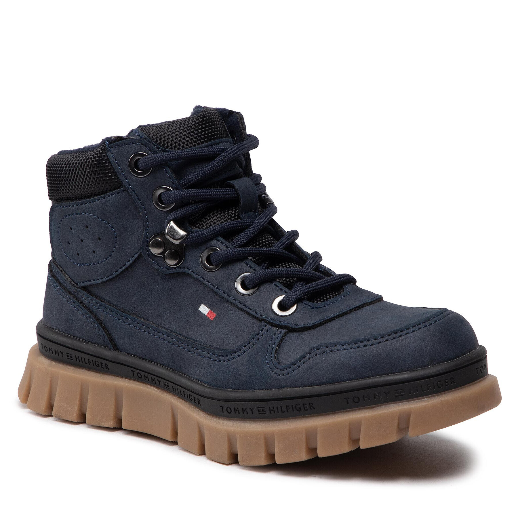 Tommy Hilfiger Gležnjarji Lace-up Bootie T3B5-32517-1441 M Mornarsko modra - Pepit.si