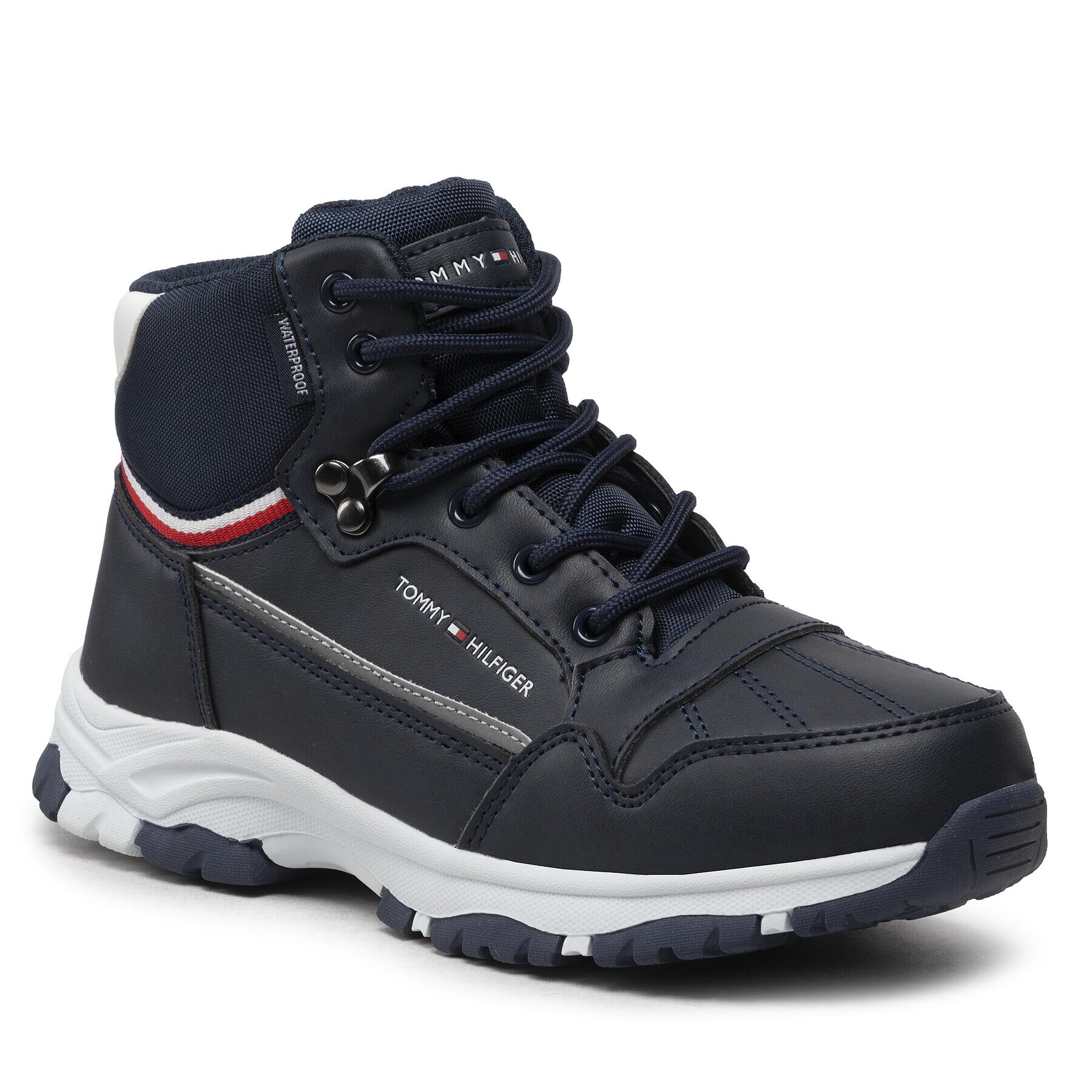 Tommy Hilfiger Gležnjarji Tech Bootie T3B5-32540-1485800 S Mornarsko modra - Pepit.si