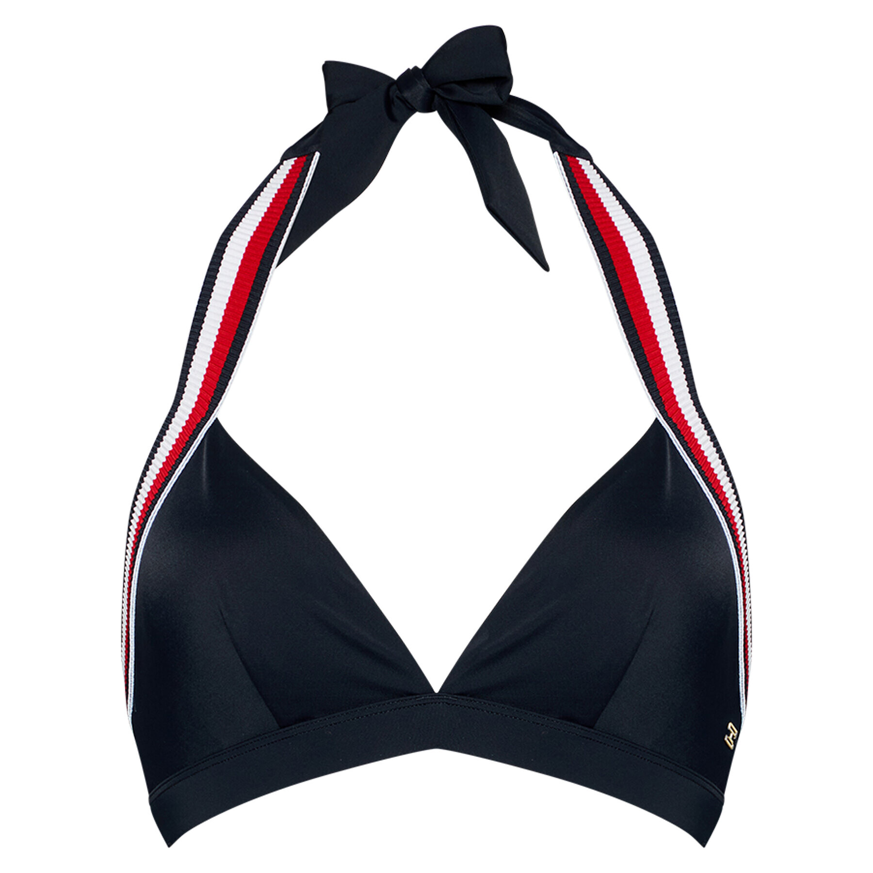 Tommy Hilfiger Gornji del bikini Triangle Fixed UW0UW02696 Mornarsko modra - Pepit.si