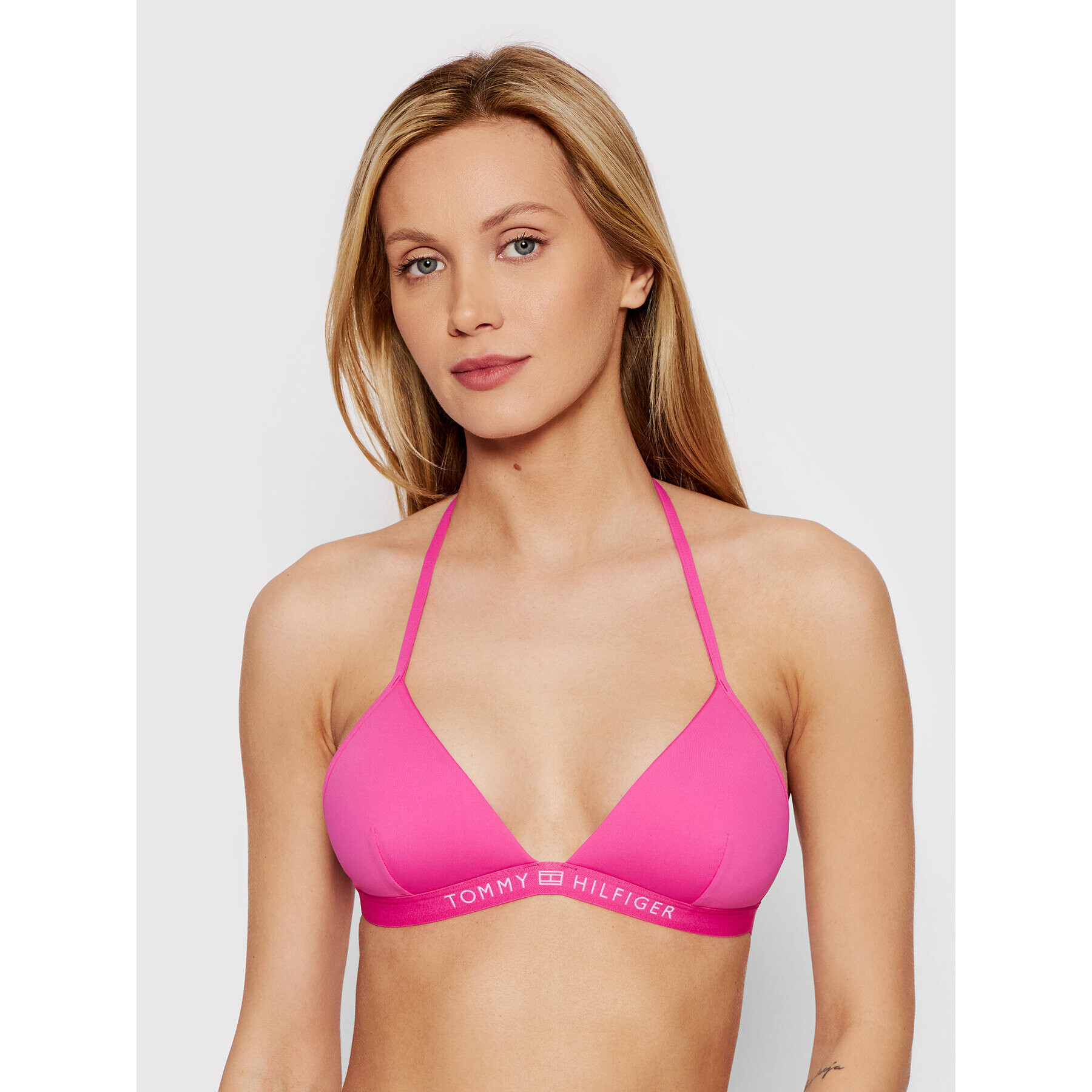 Tommy Hilfiger Gornji del bikini Triangle UW0UW03323 Roza - Pepit.si