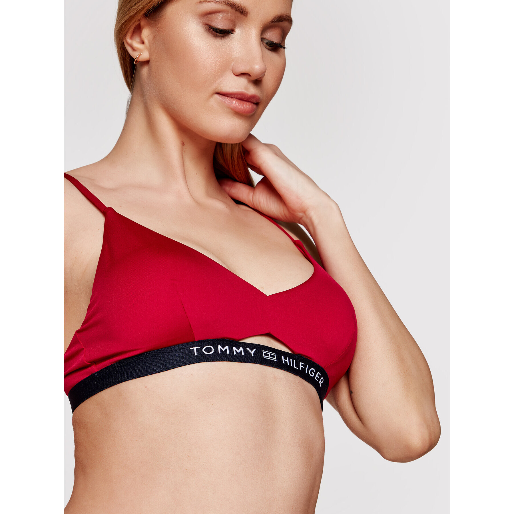 Tommy Hilfiger Gornji del bikini UW0UW02706 Rdeča - Pepit.si