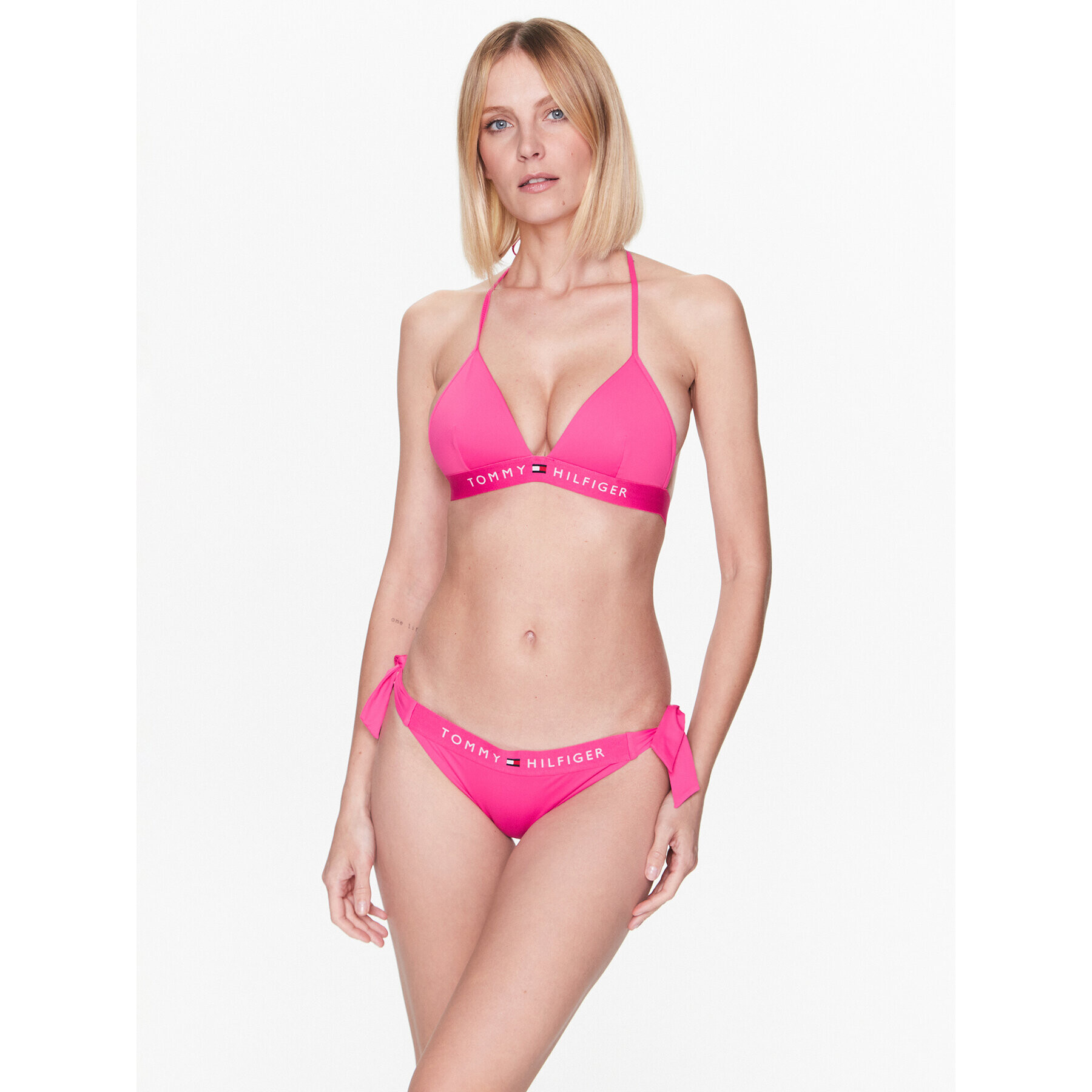 Tommy Hilfiger Gornji del bikini UW0UW04109 Roza - Pepit.si